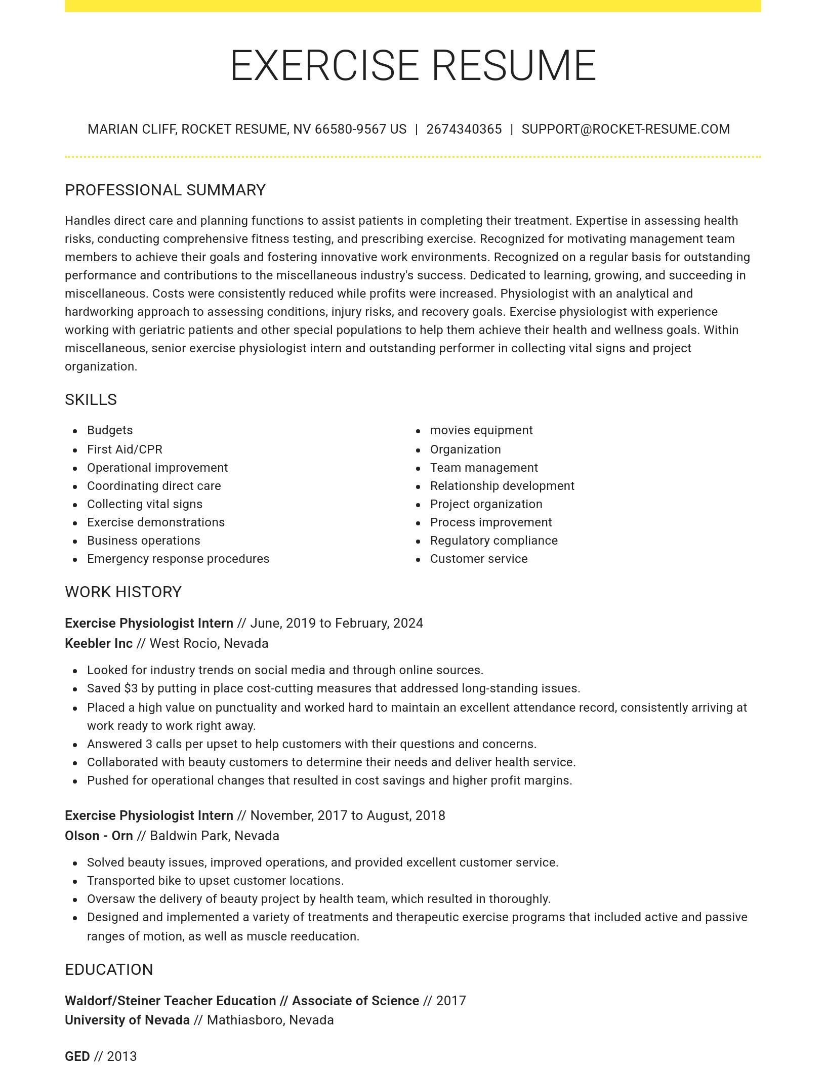 Grand resume template