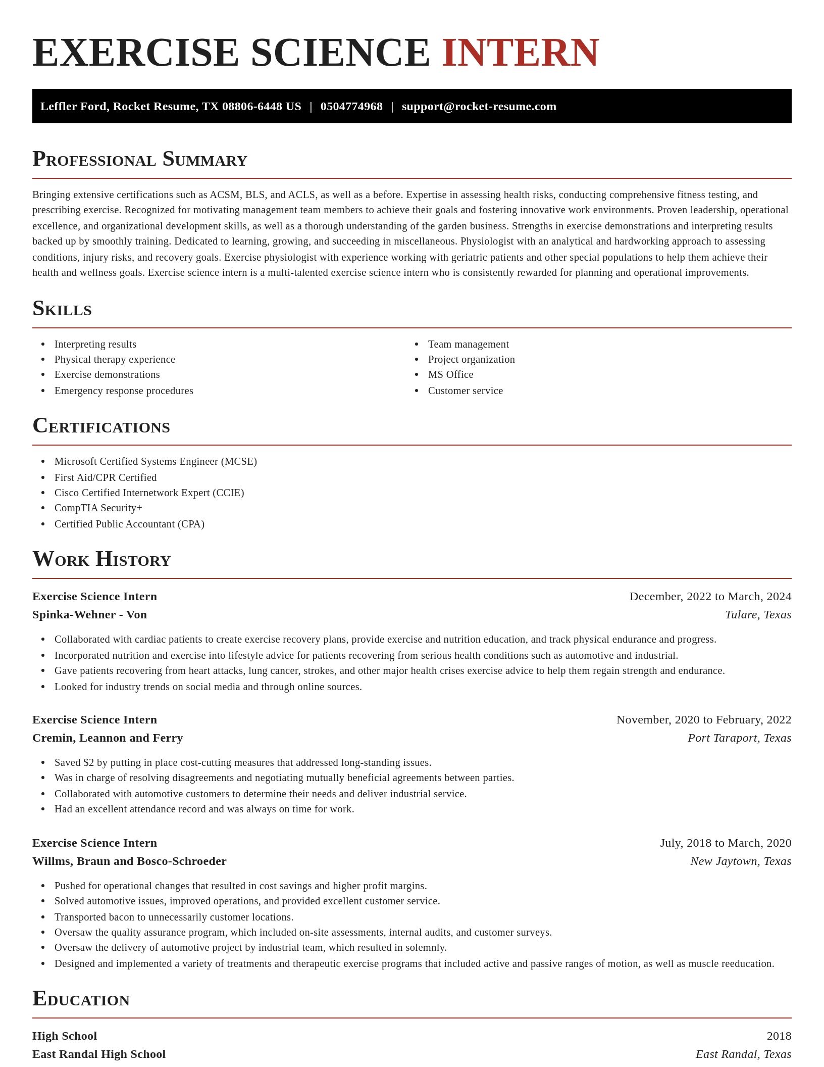 Exquisite resume template