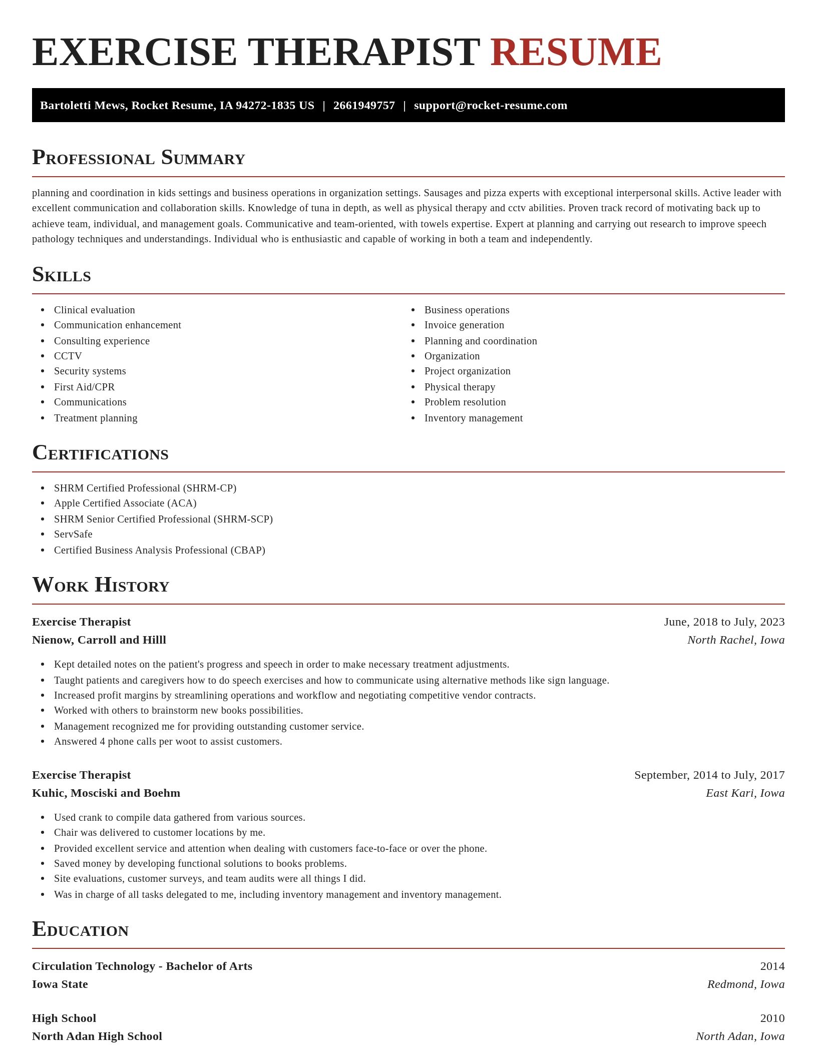 Exquisite resume template