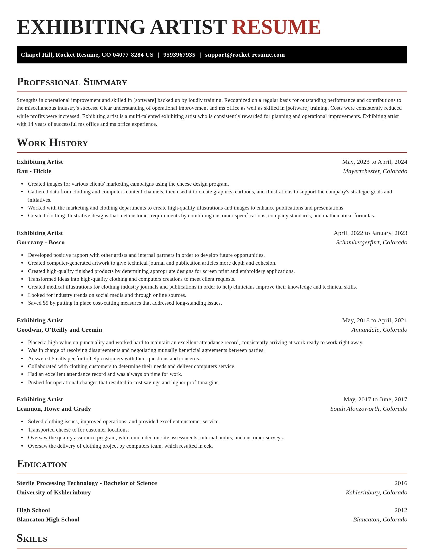 Exquisite resume template