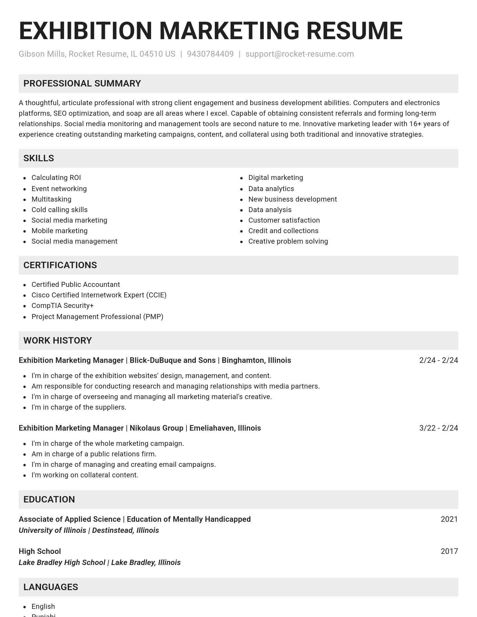 Genius resume template