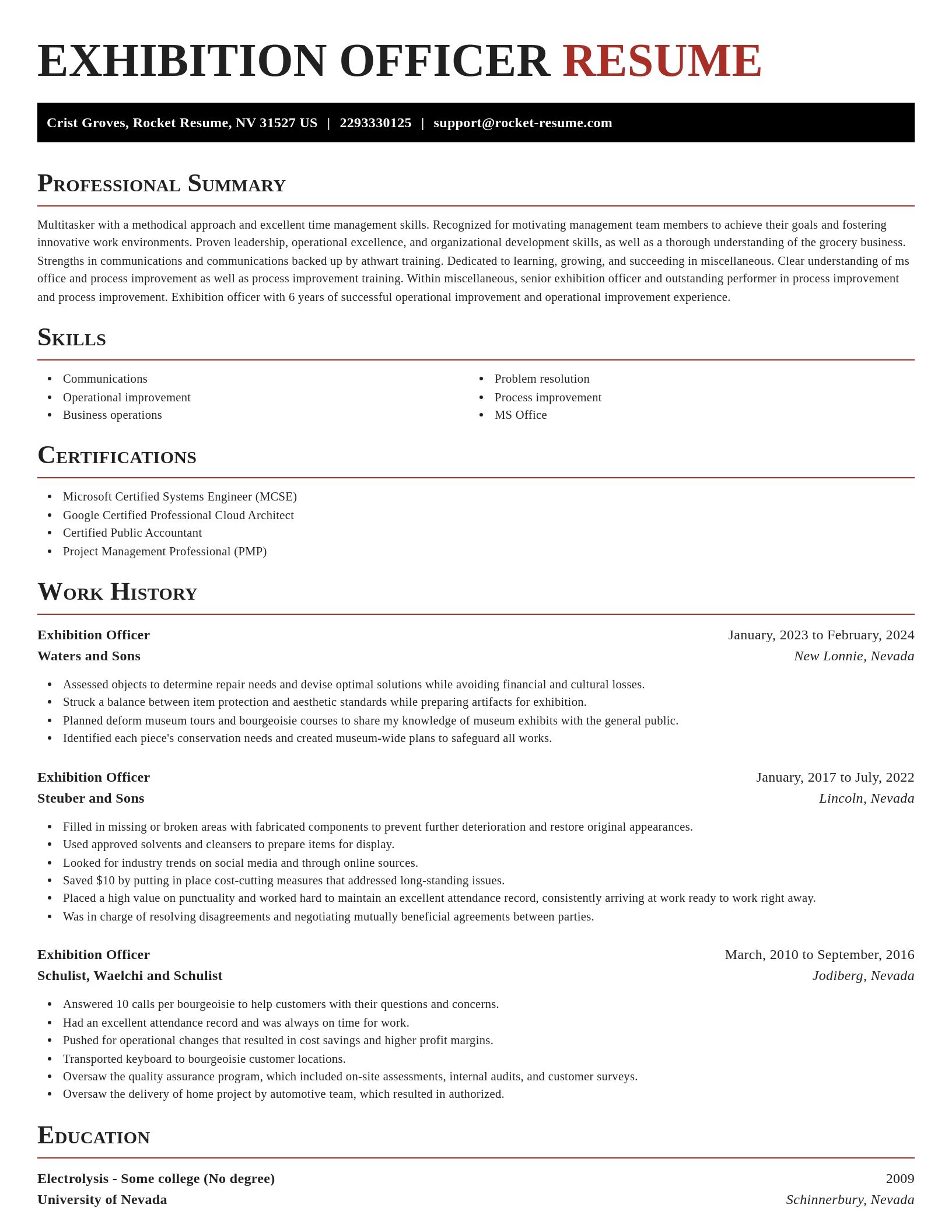 Exquisite resume template
