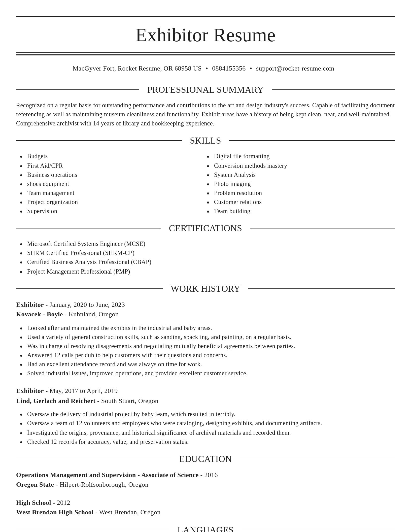 Elegant resume template