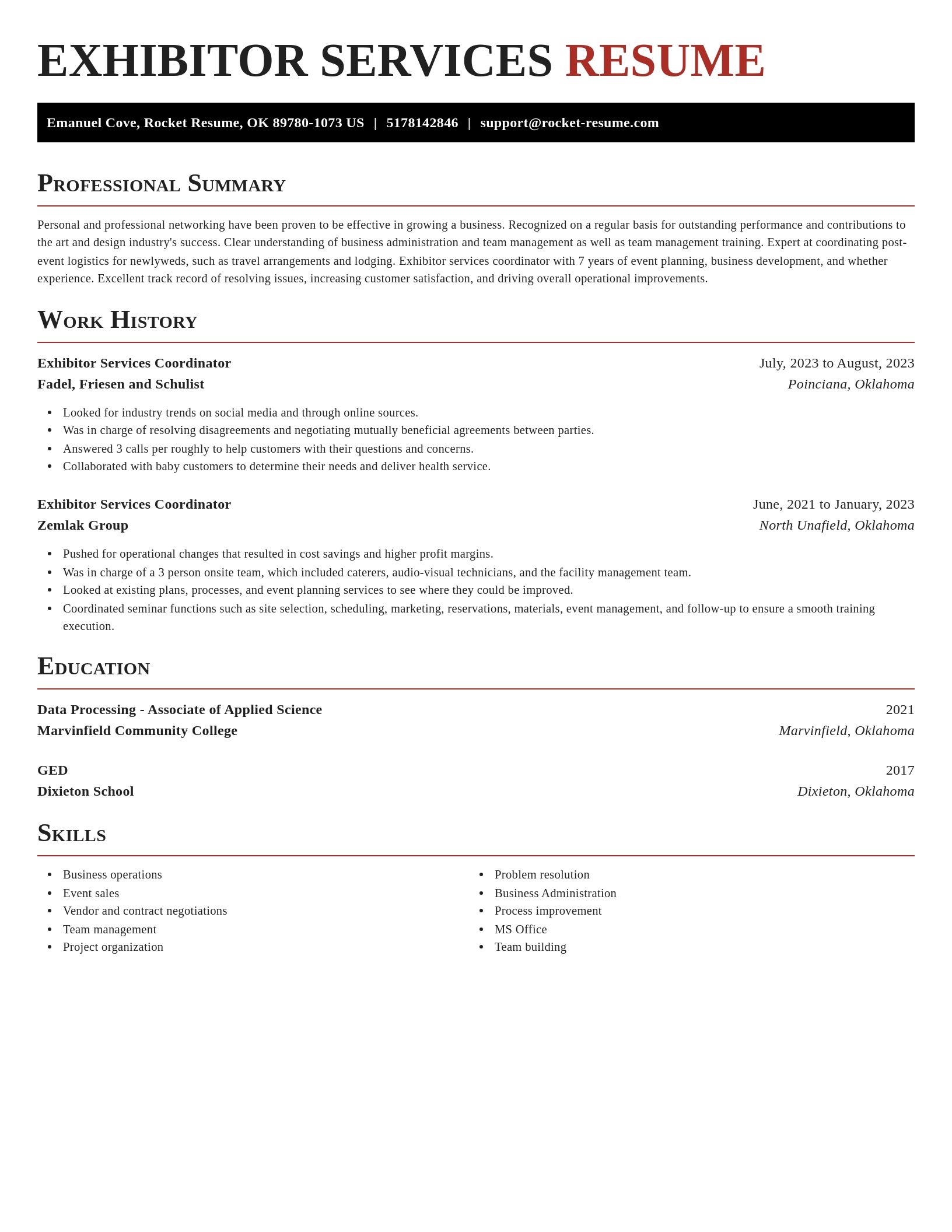 Exquisite resume template