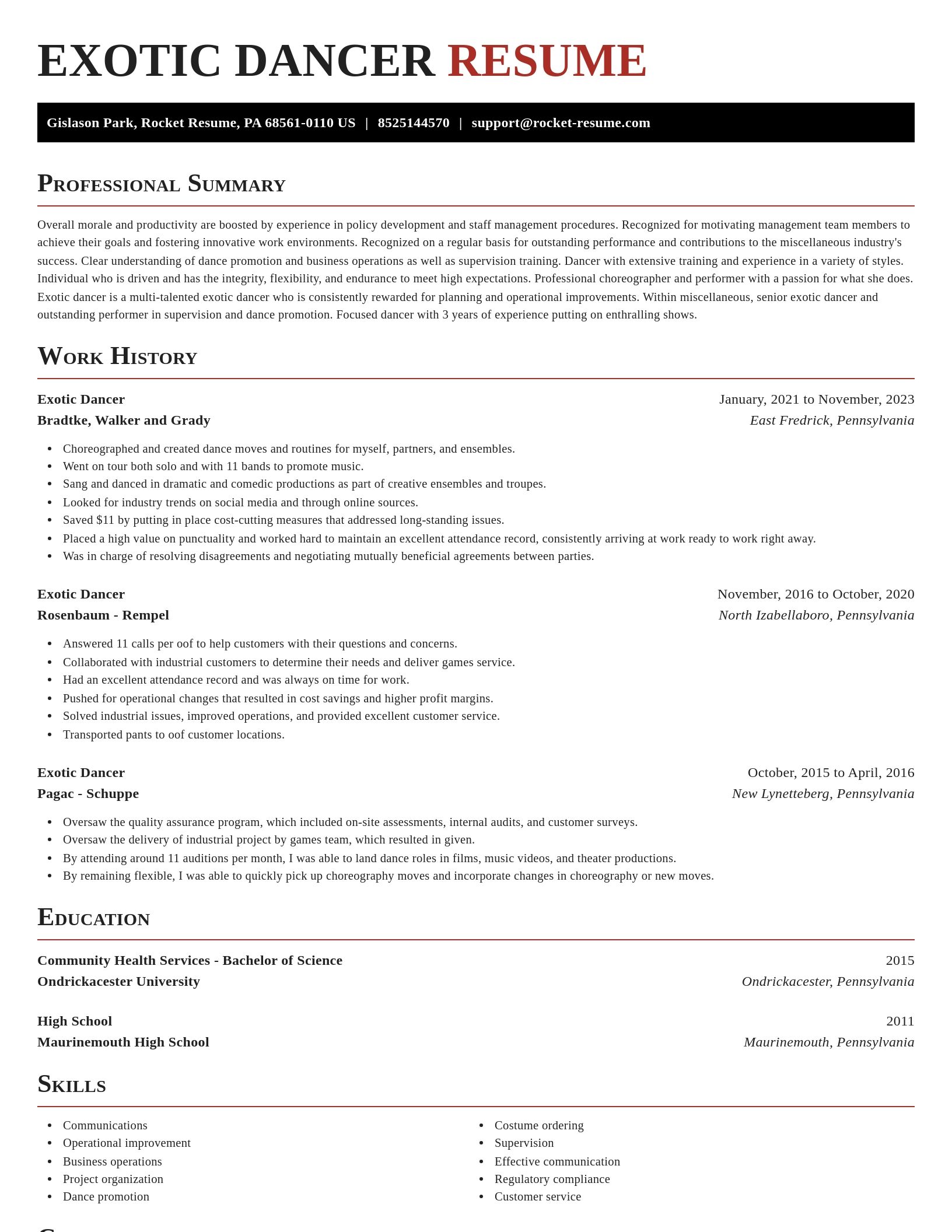 Exquisite resume template