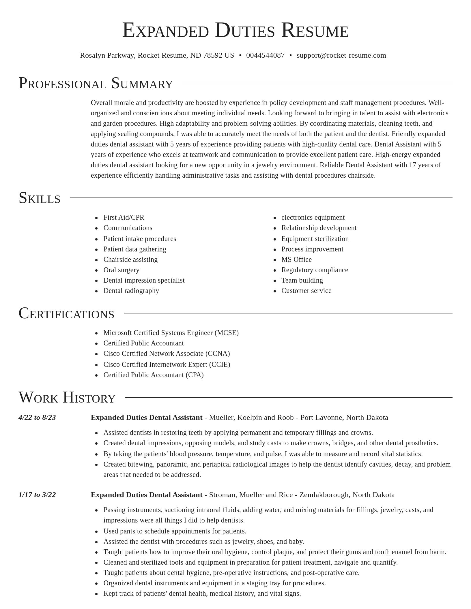 Director resume template