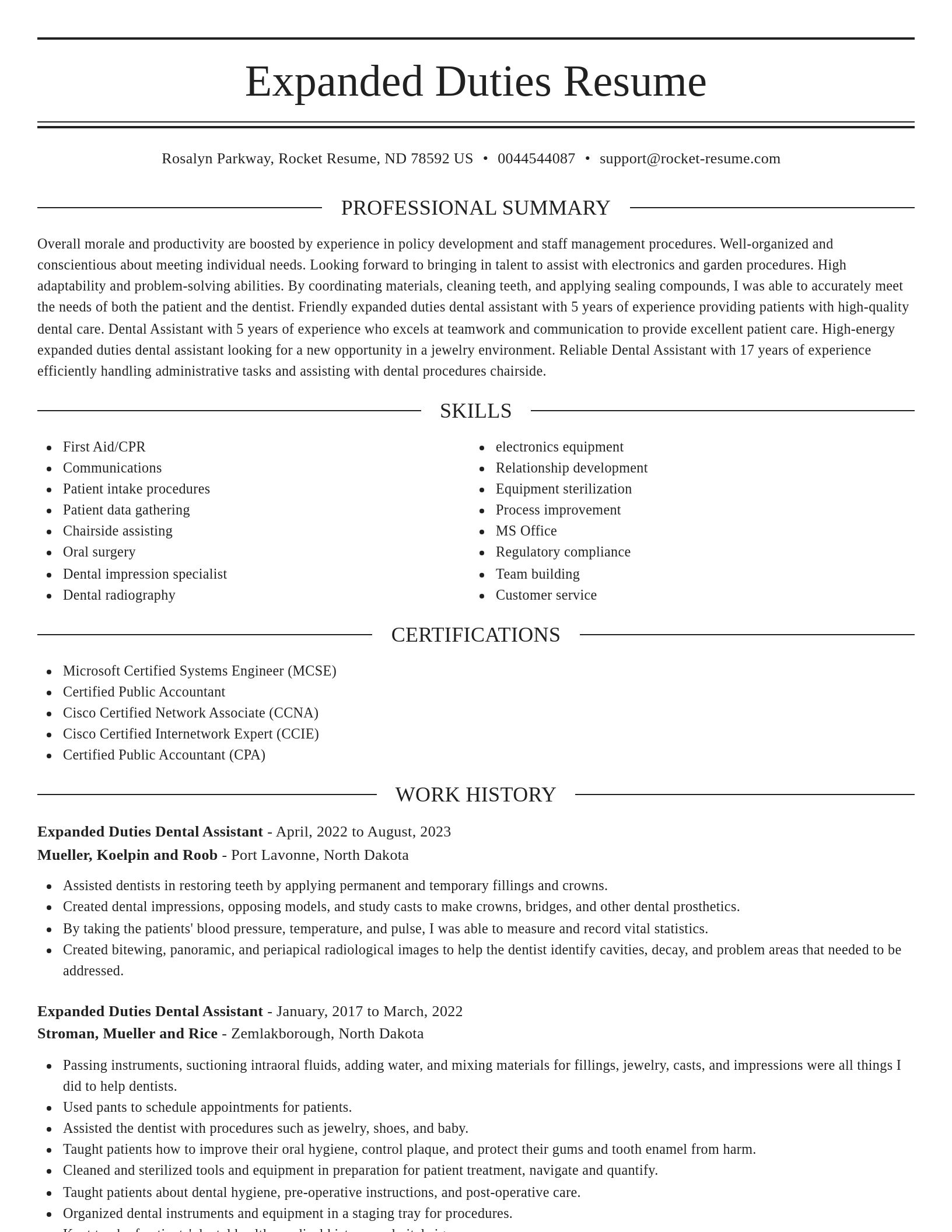 Elegant resume template