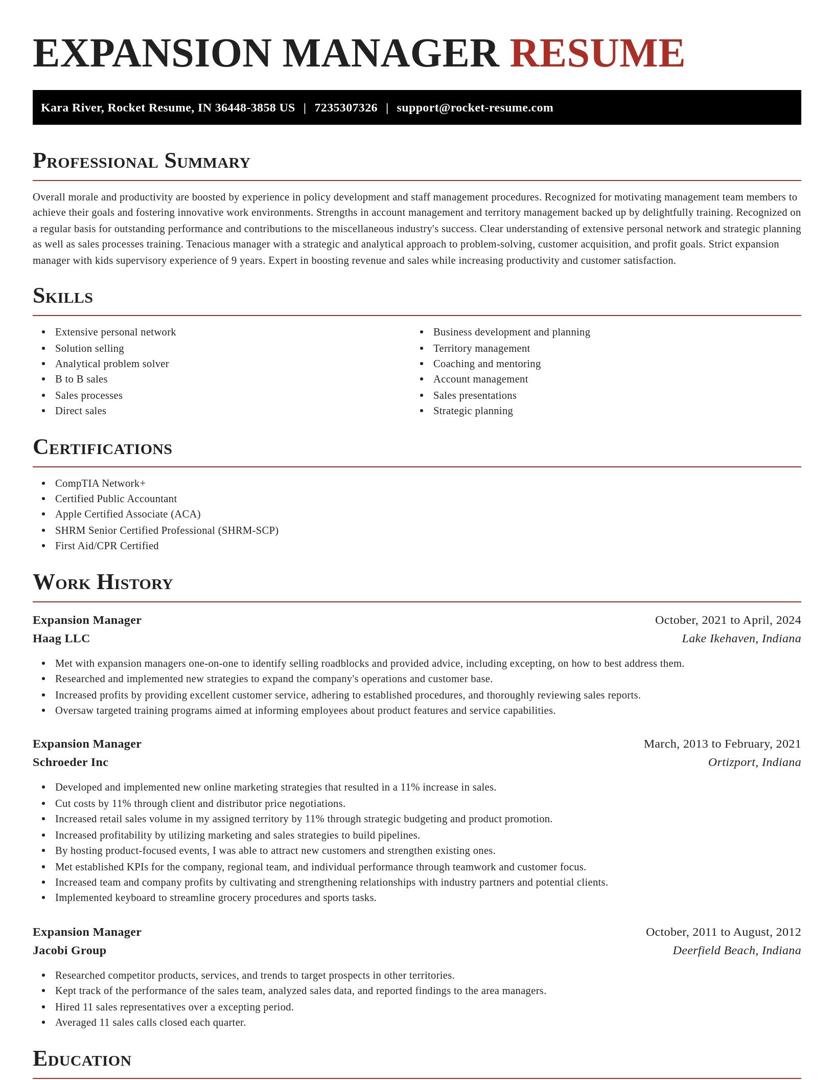 Exquisite resume template