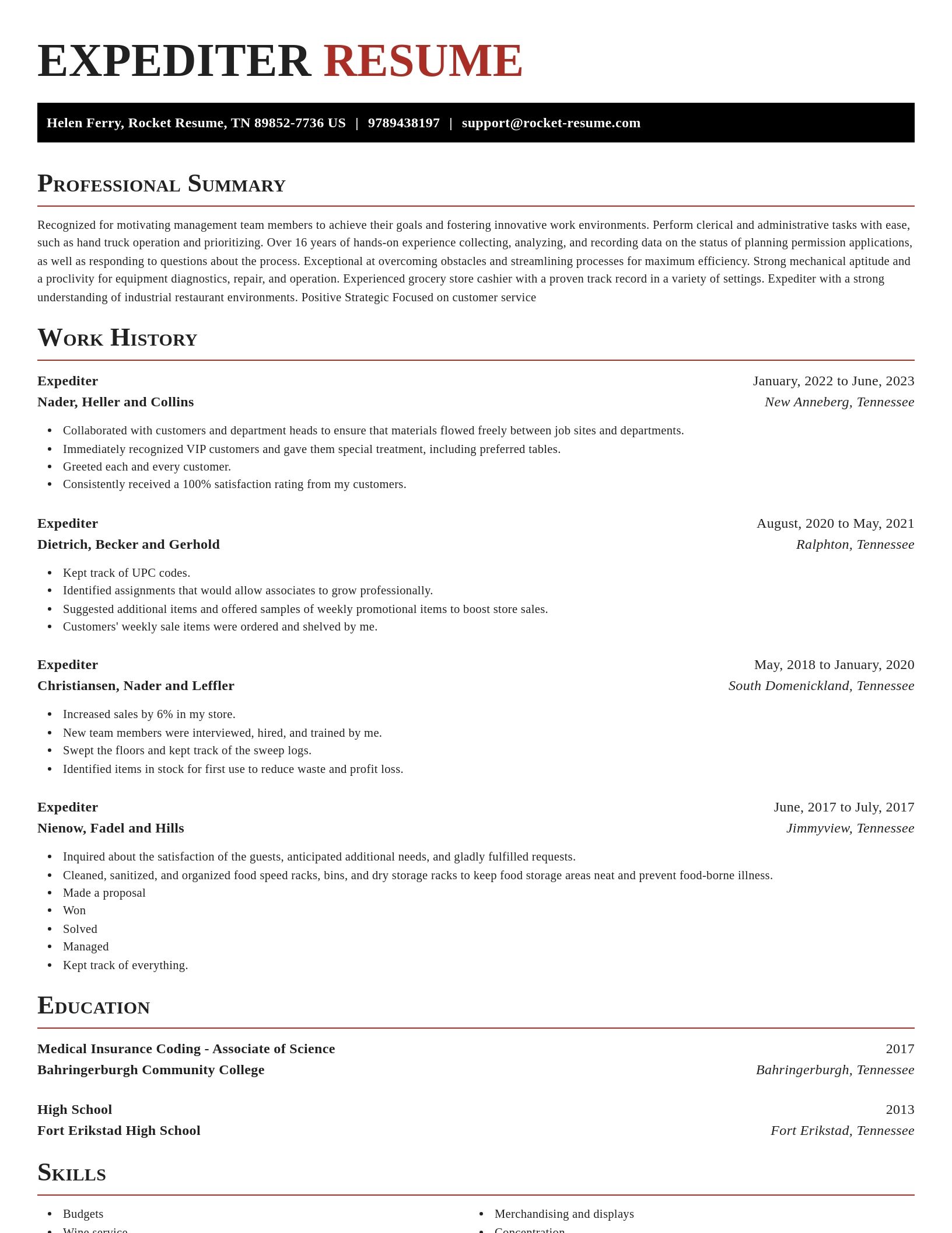 Exquisite resume template