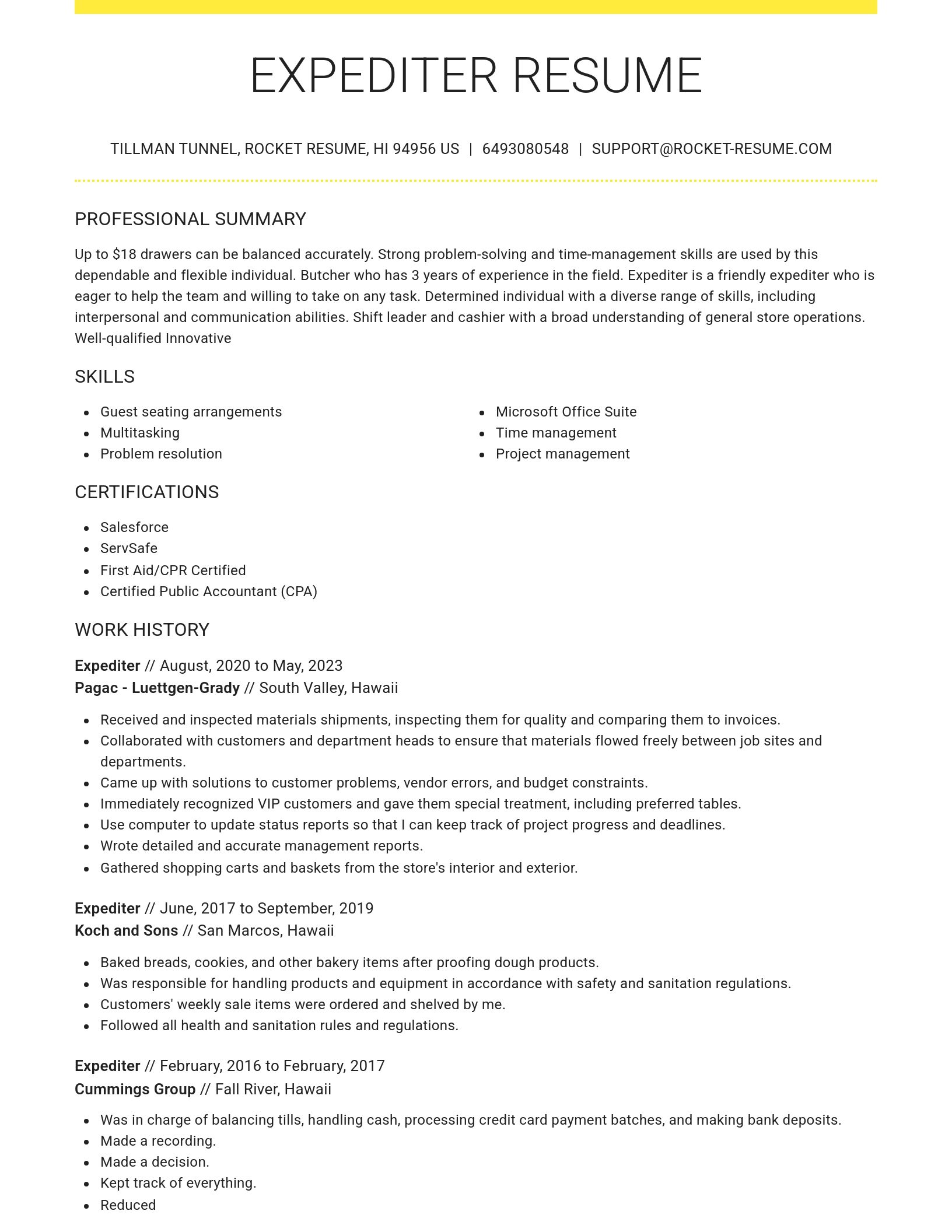Grand resume template