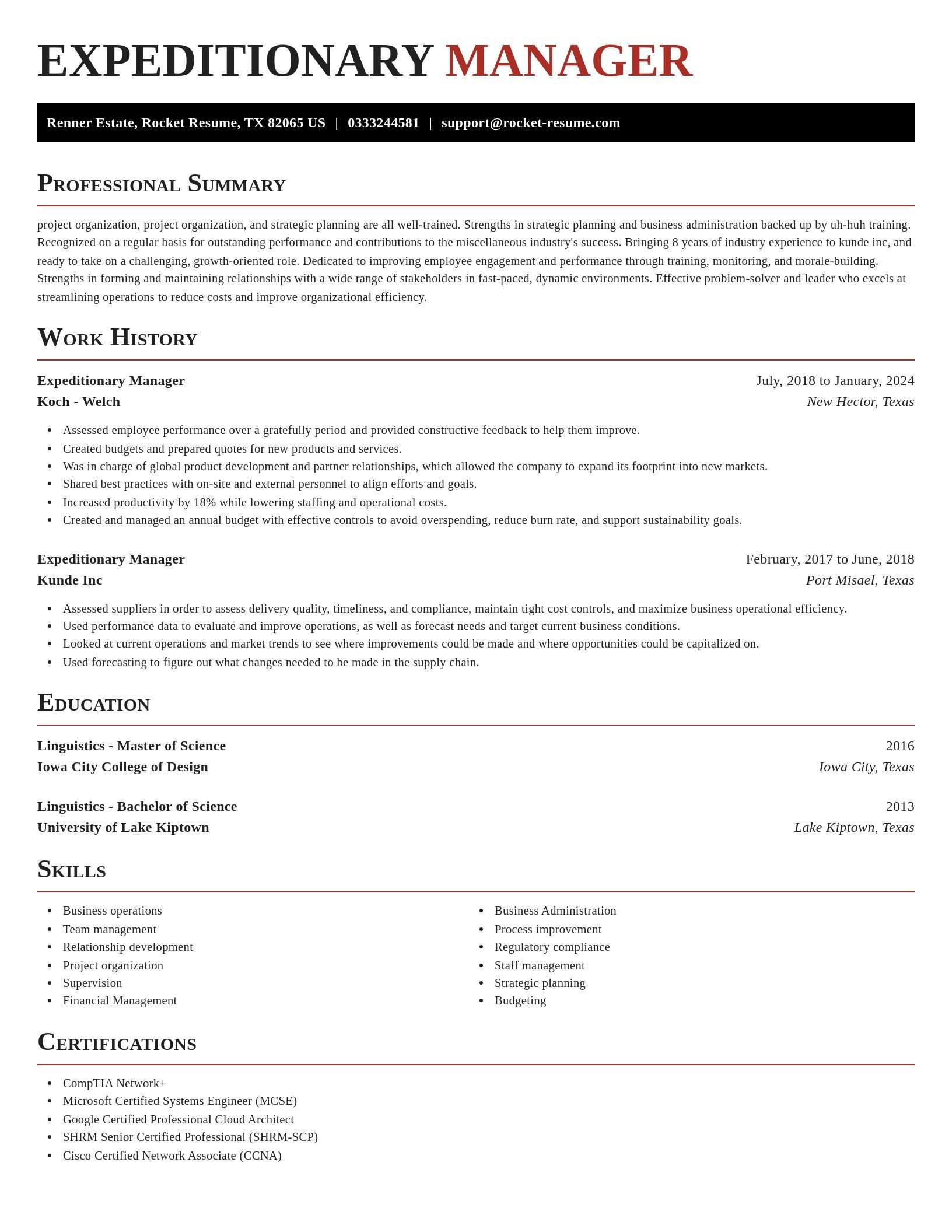 Exquisite resume template