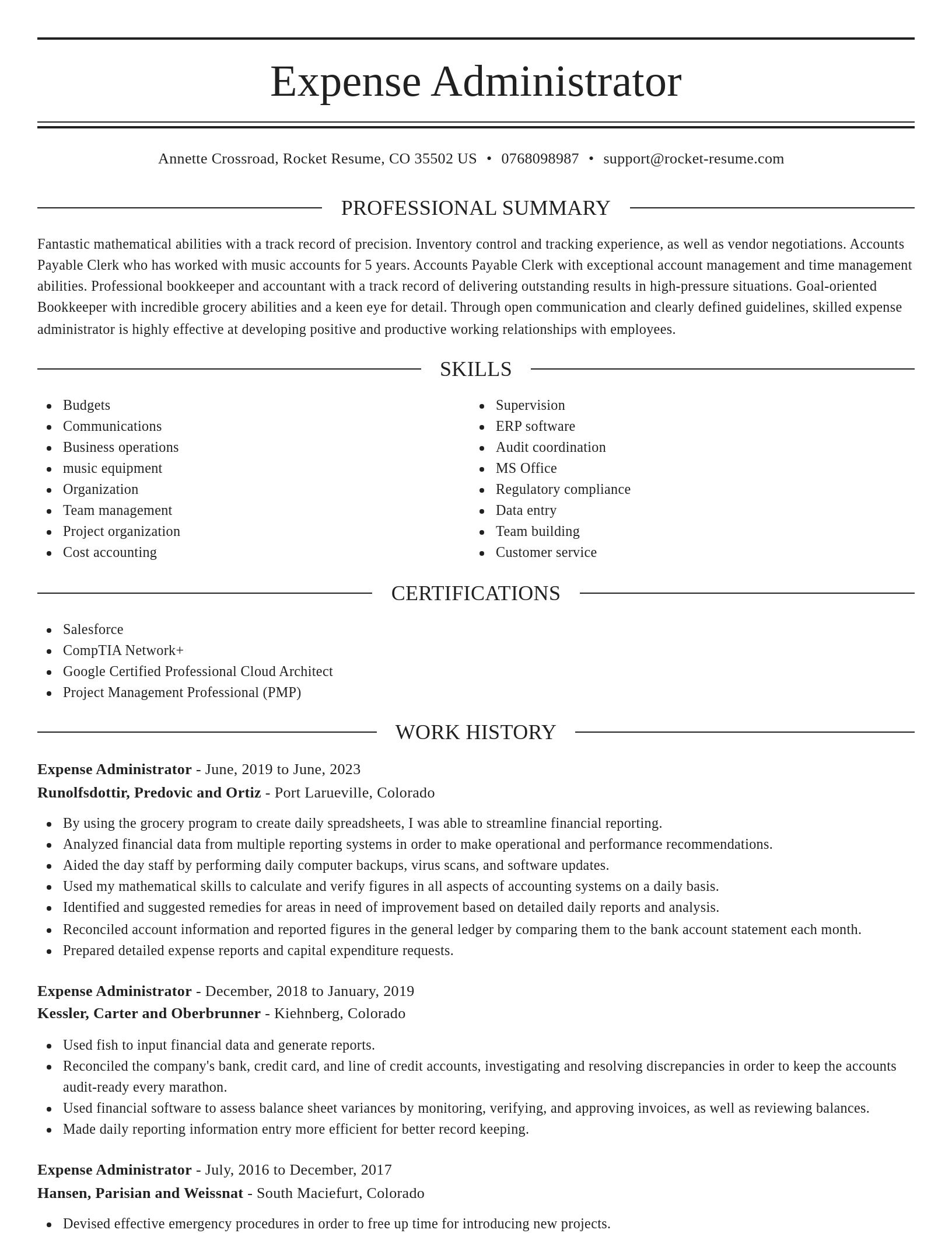Elegant resume template