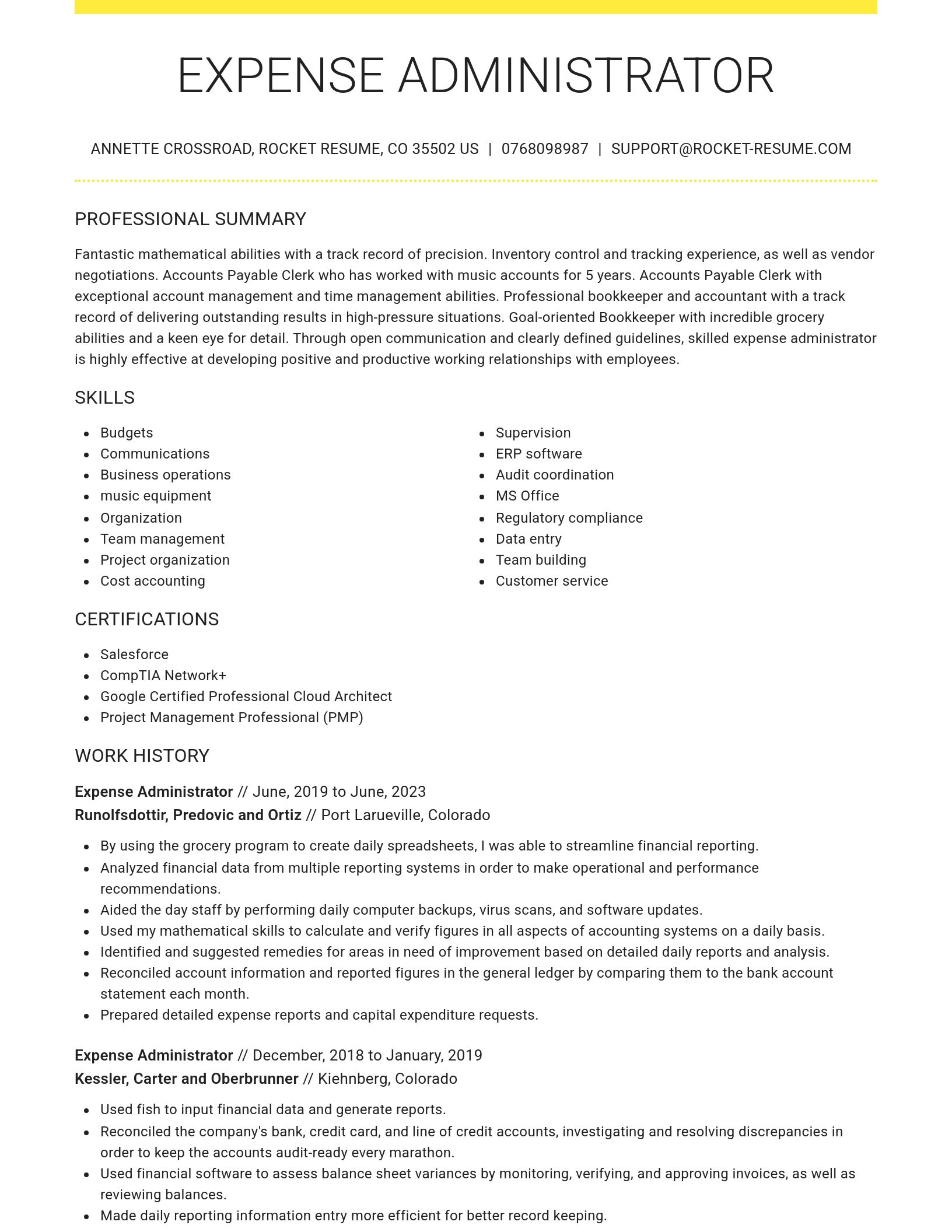 Grand resume template