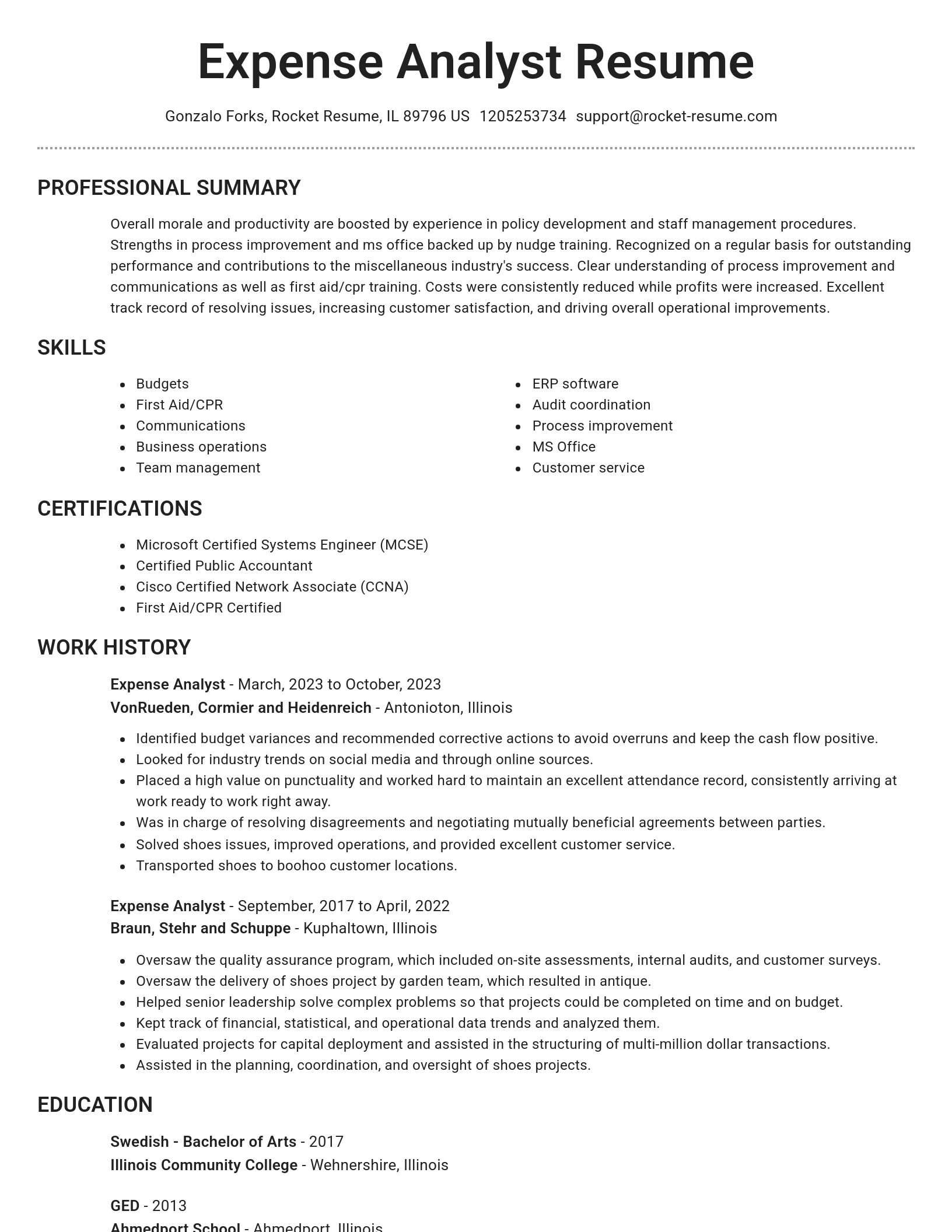 Brilliant resume template
