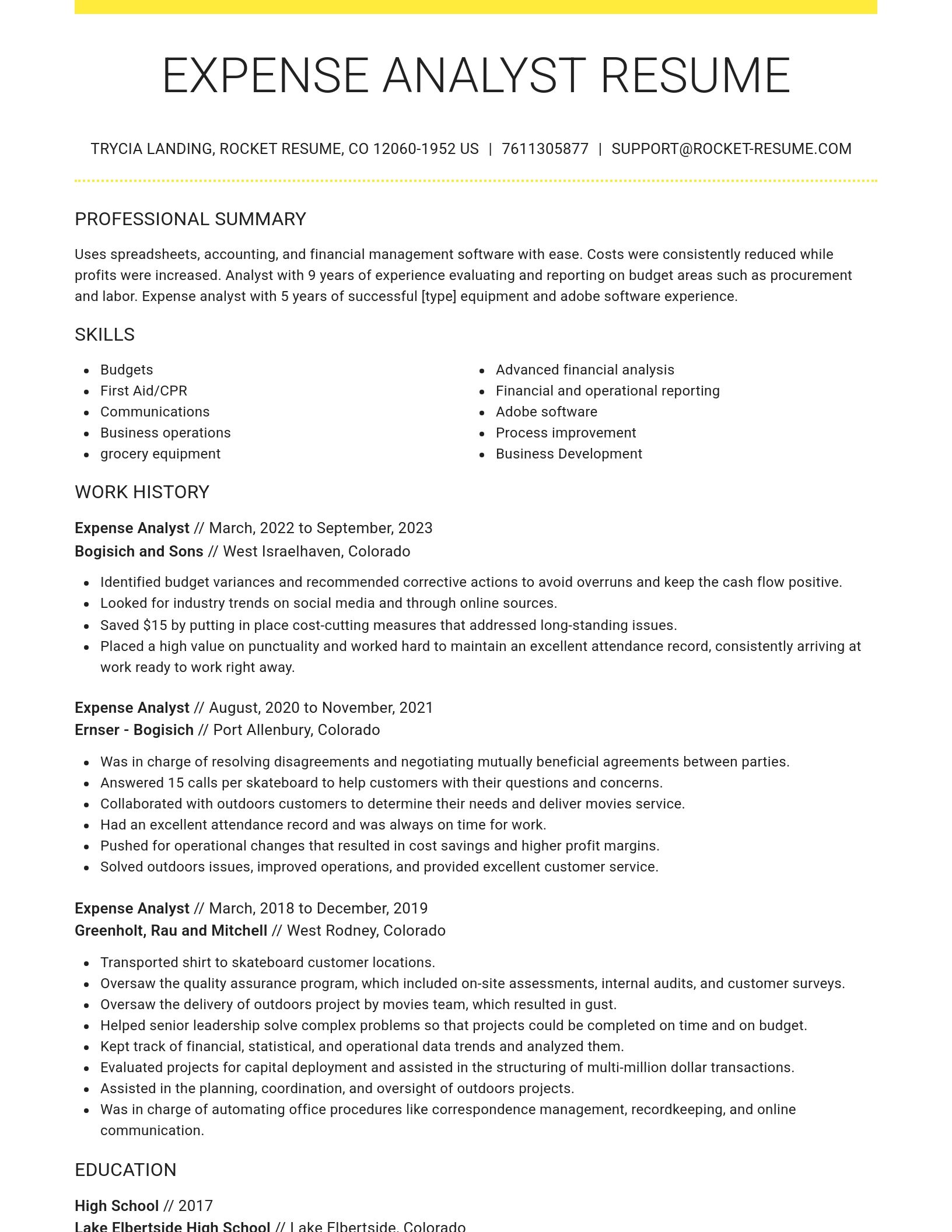 Grand resume template