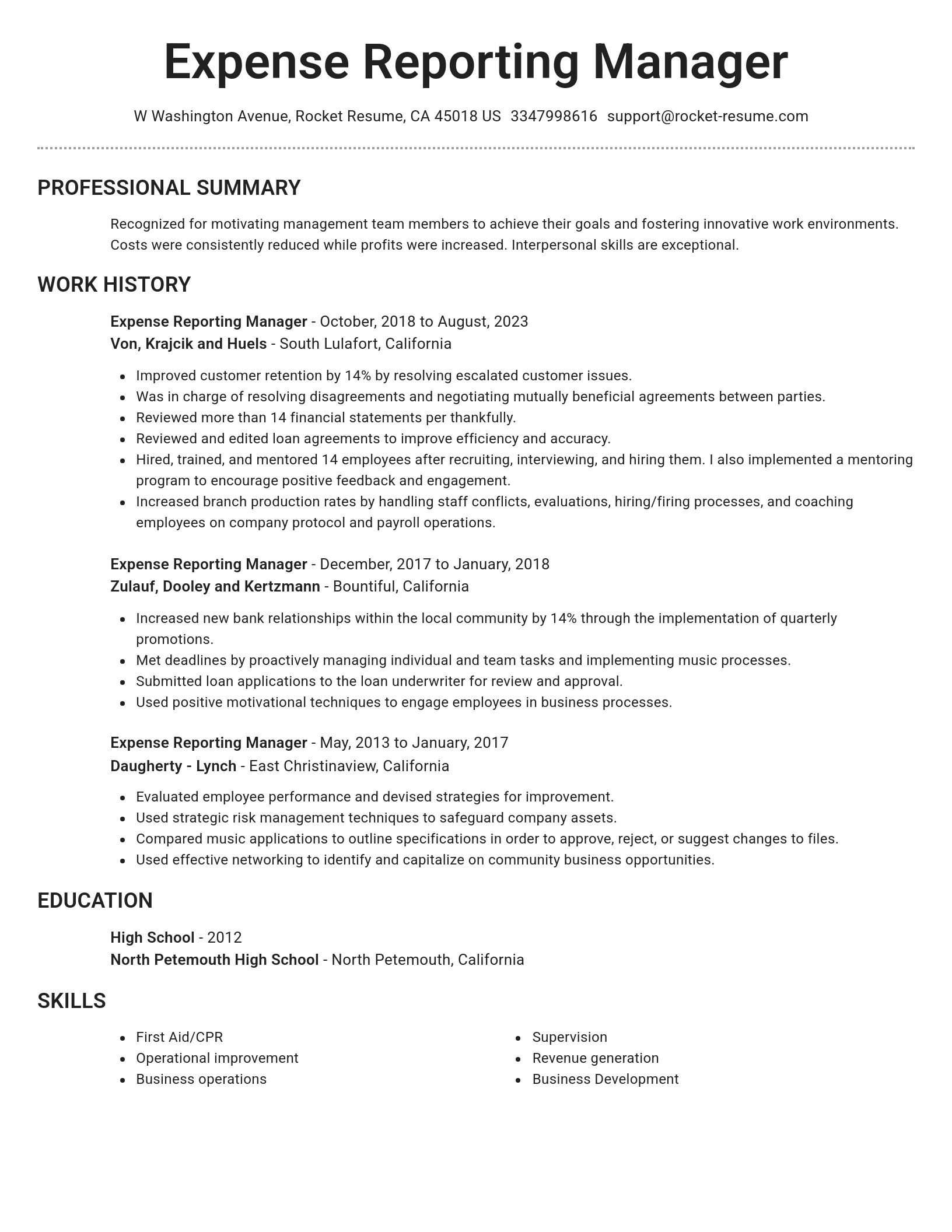 Brilliant resume template