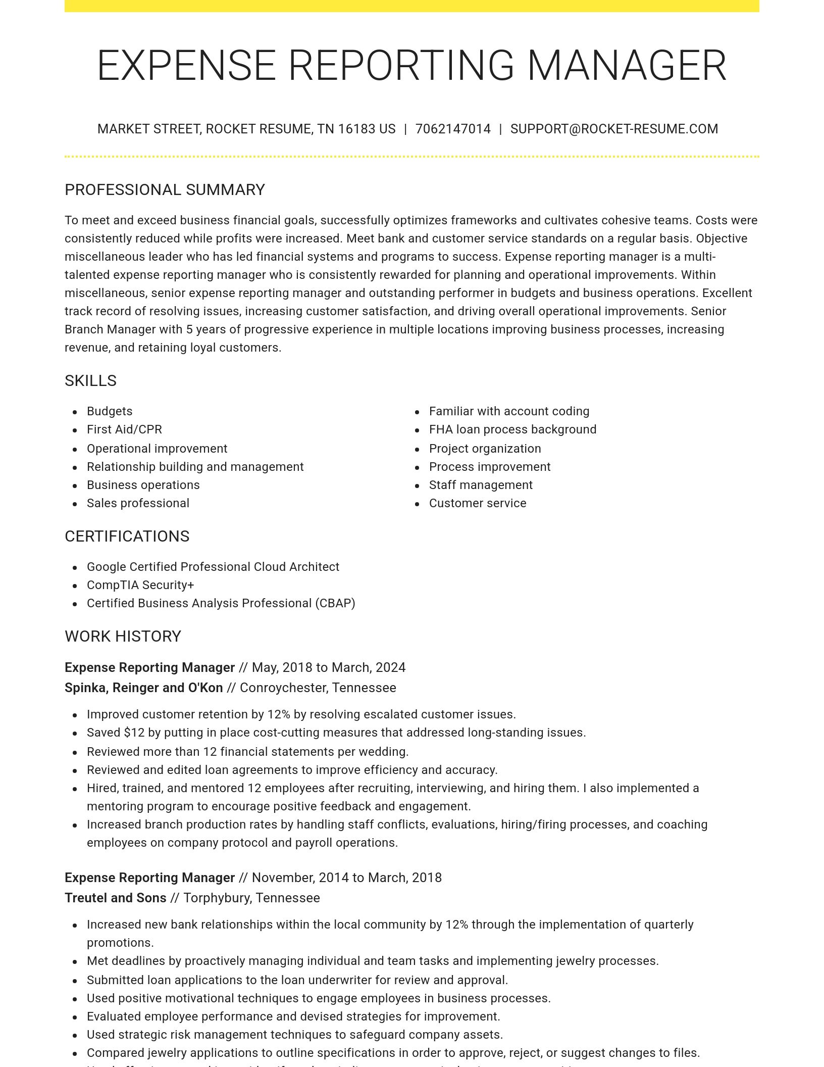 Grand resume template