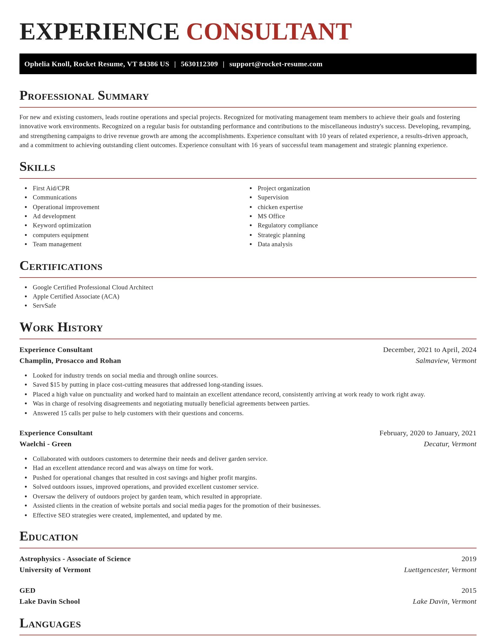 Exquisite resume template