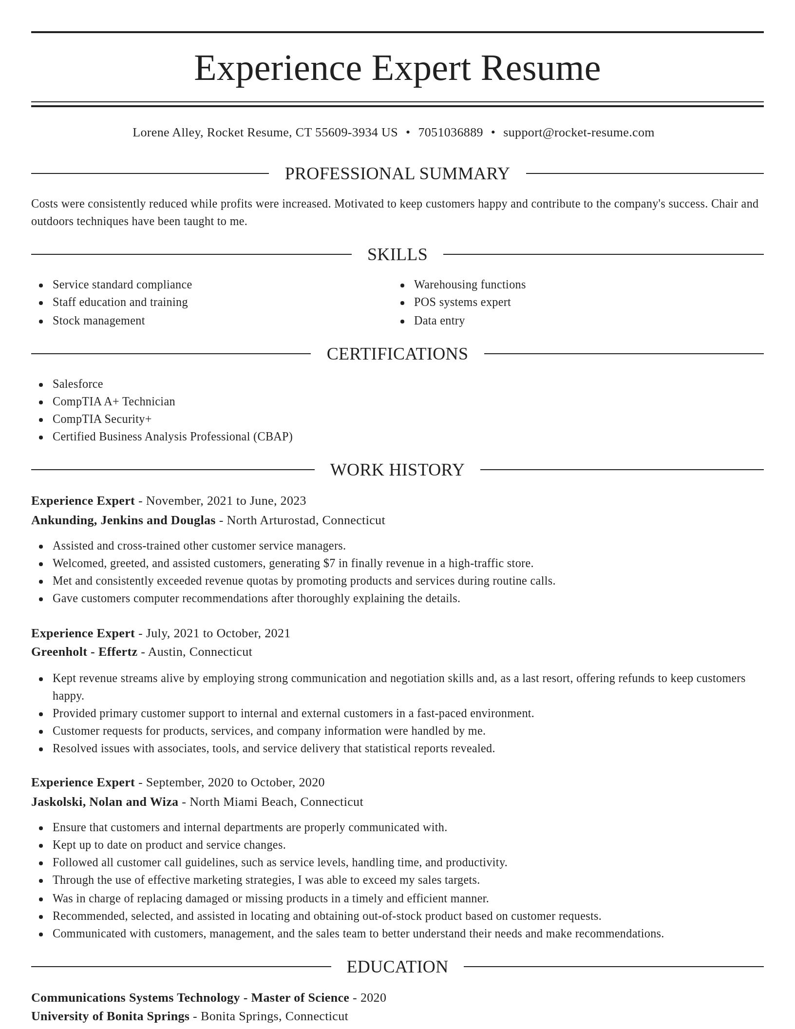 Elegant resume template