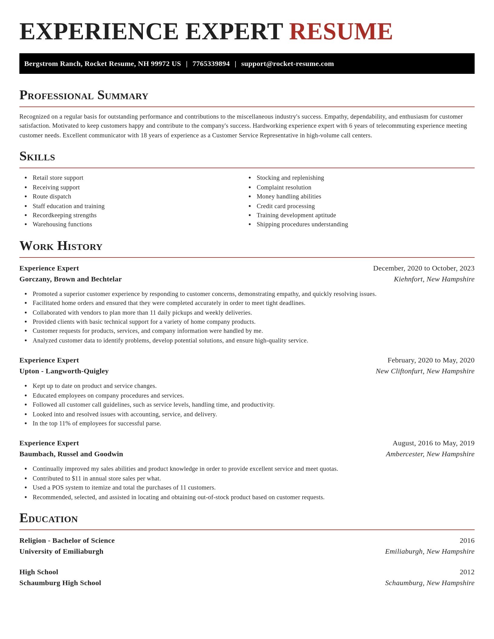 Exquisite resume template