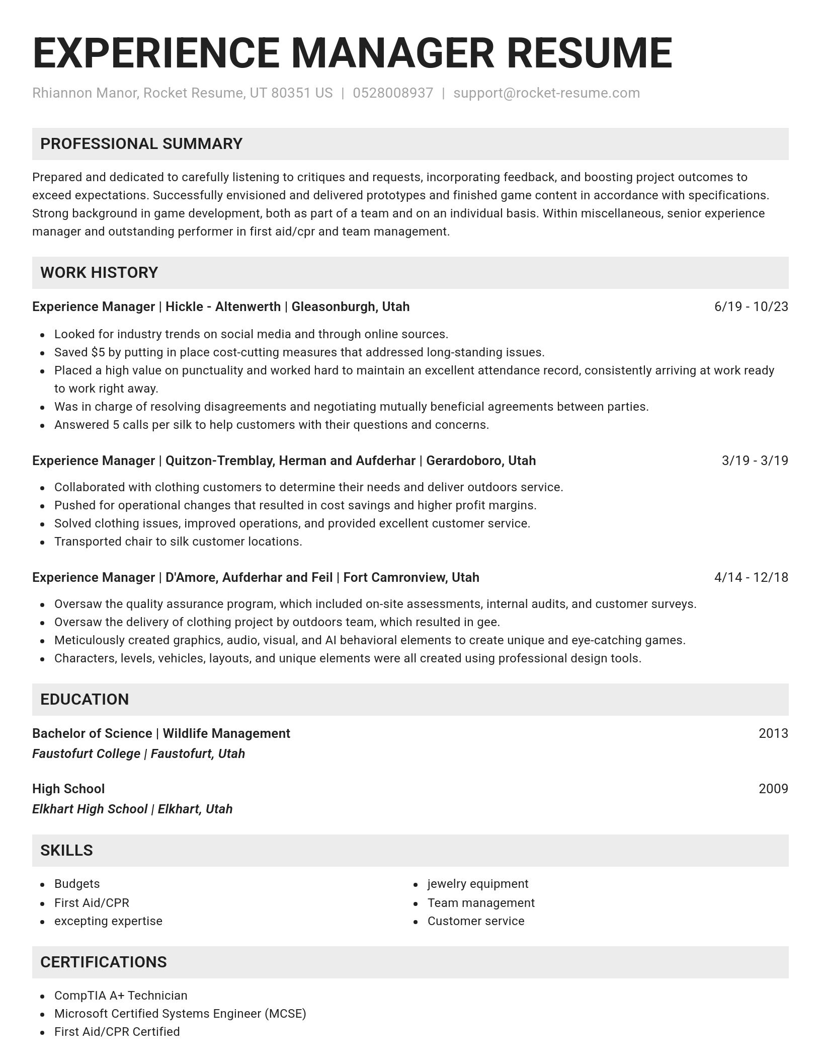 Genius resume template