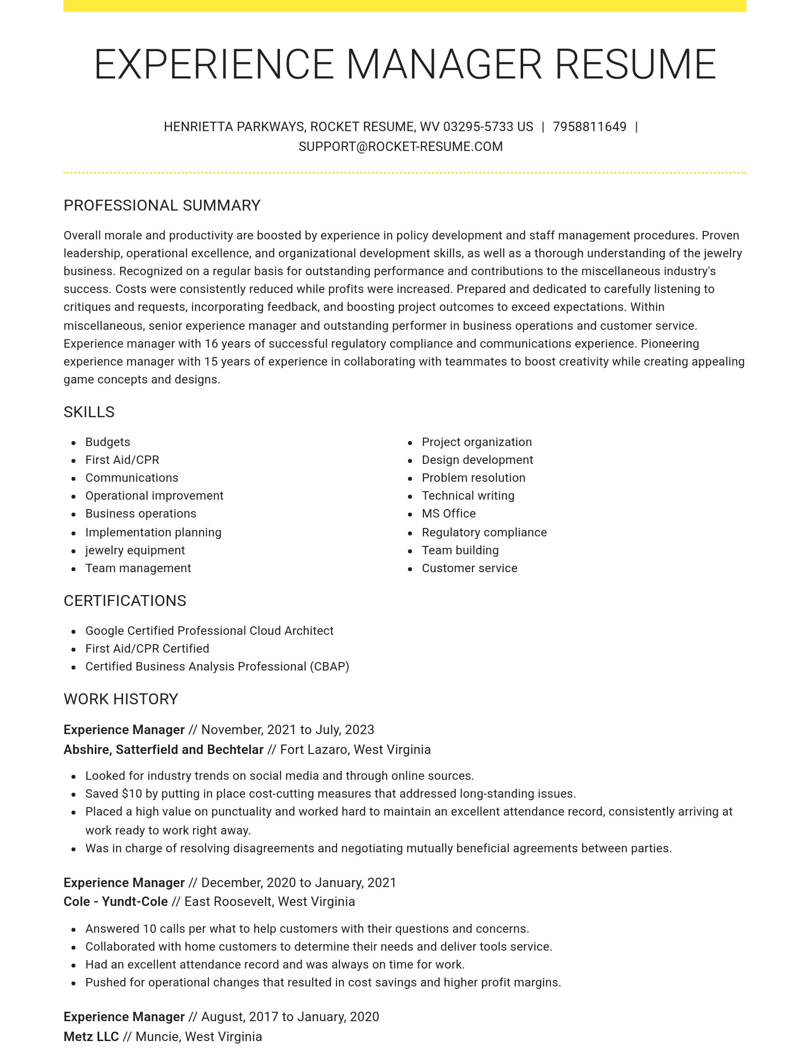 Grand resume template
