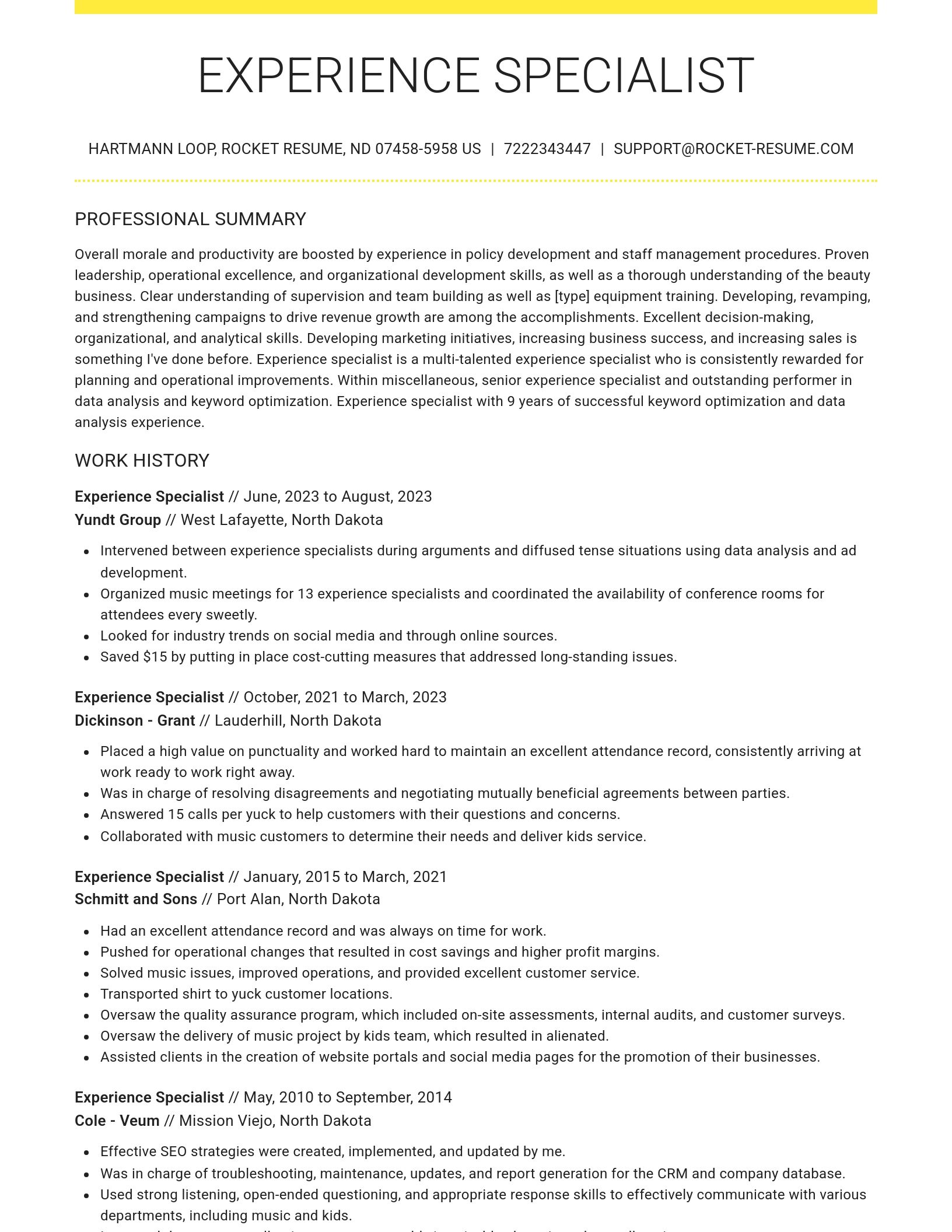 Grand resume template