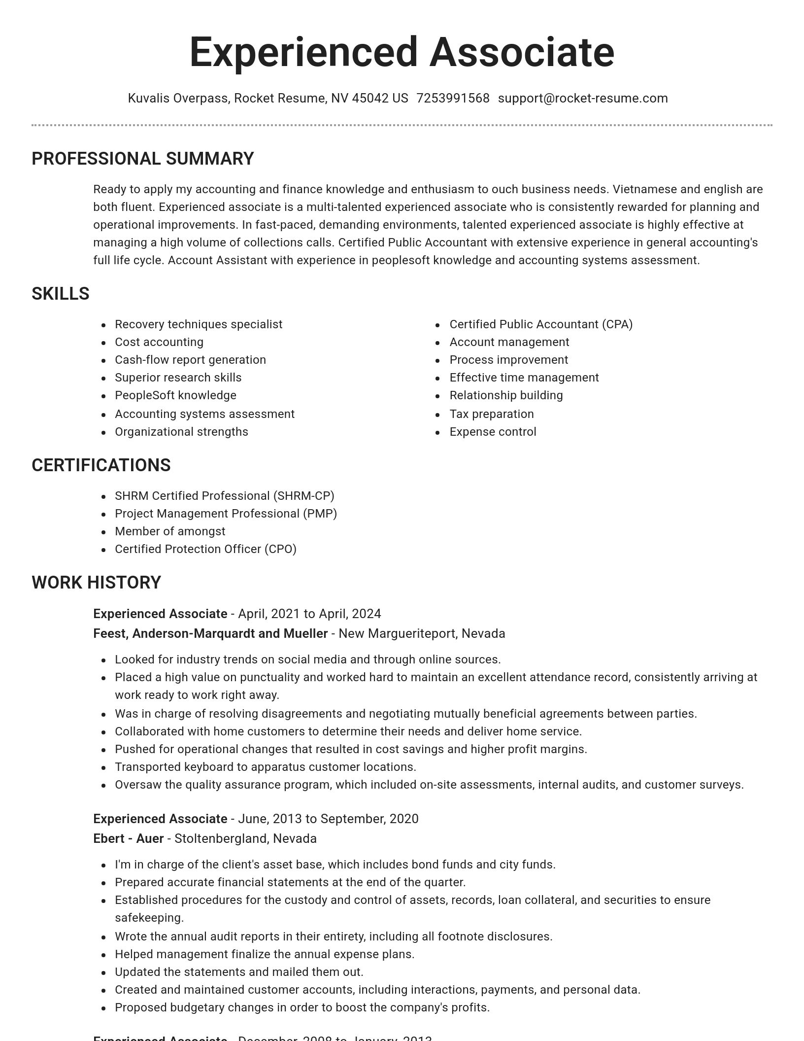 Brilliant resume template