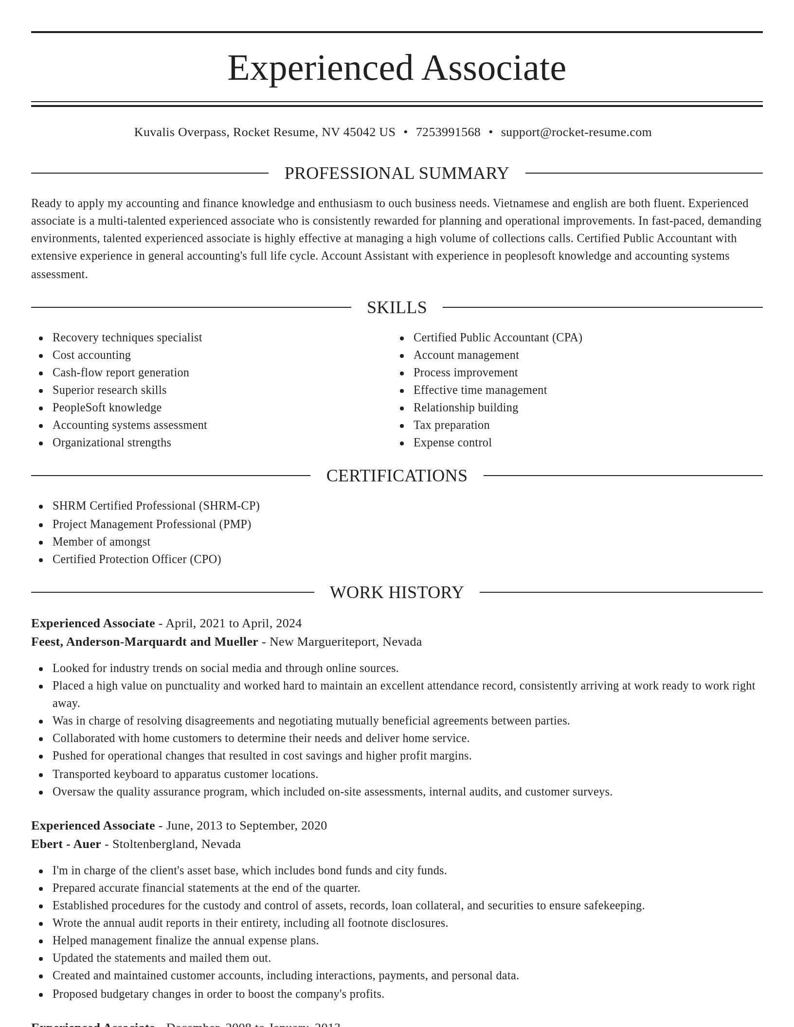 Elegant resume template