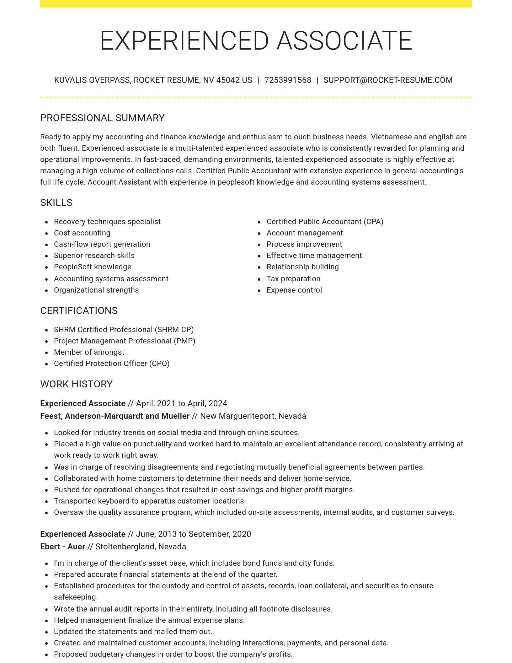Grand resume template