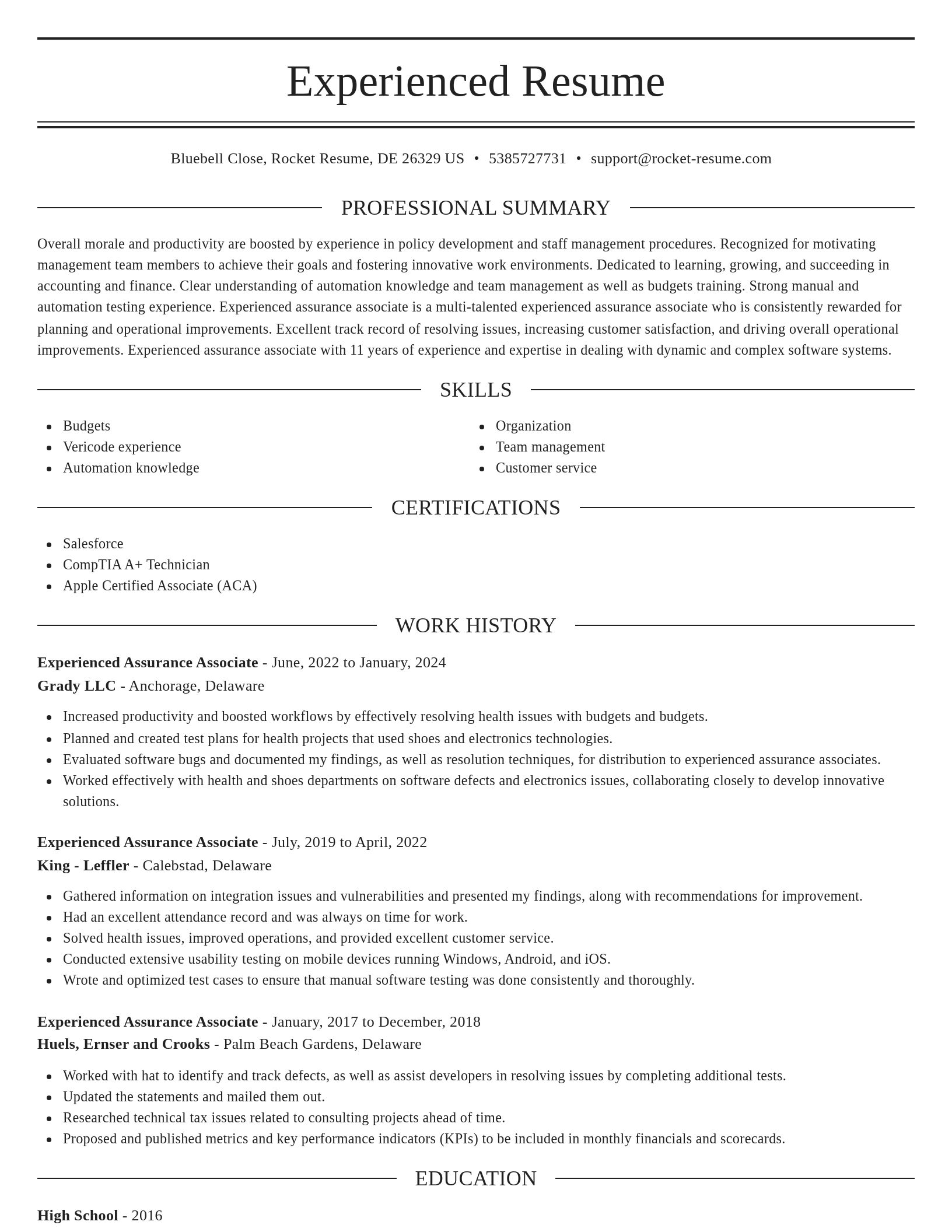 Elegant resume template