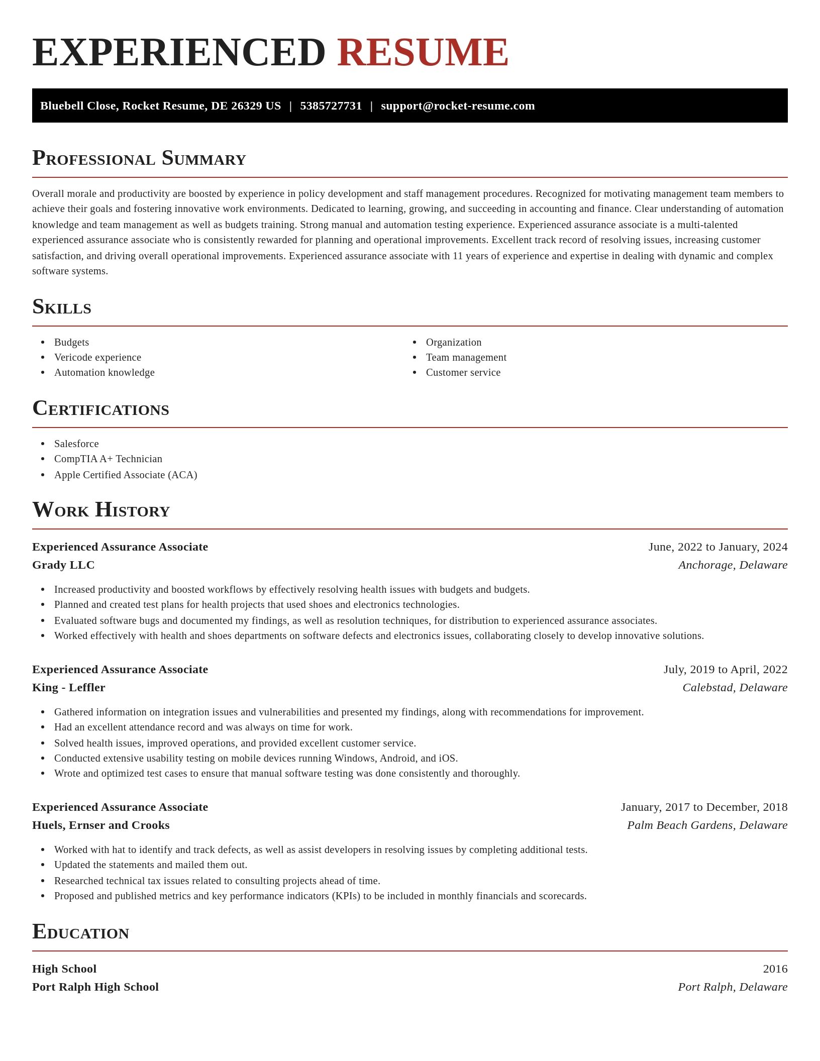 Exquisite resume template