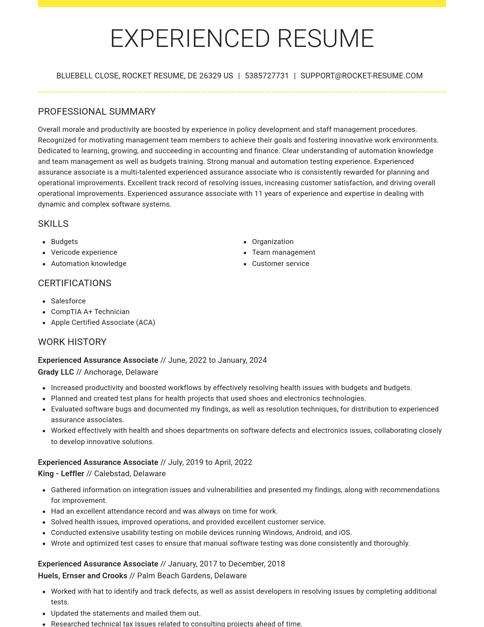 Grand resume template