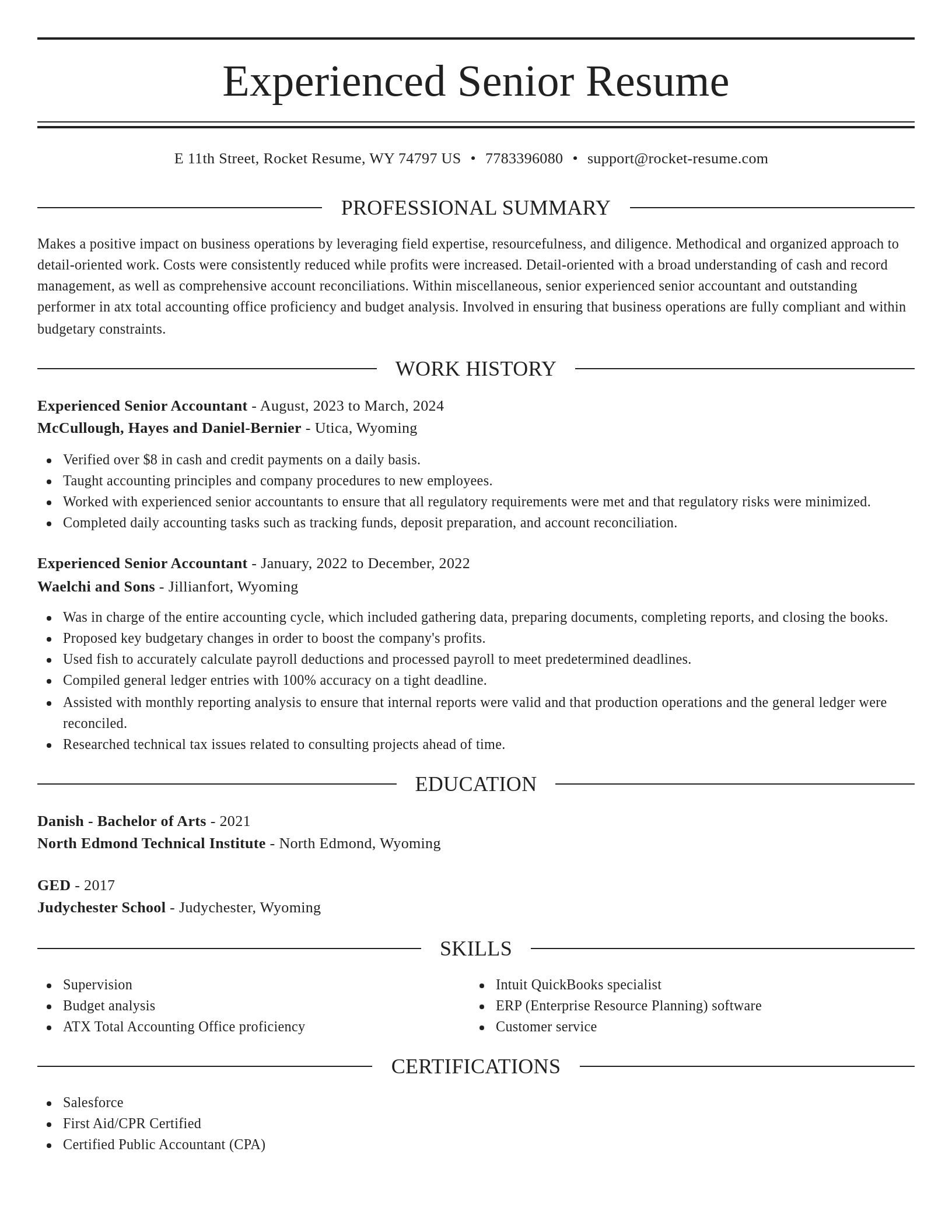 Elegant resume template