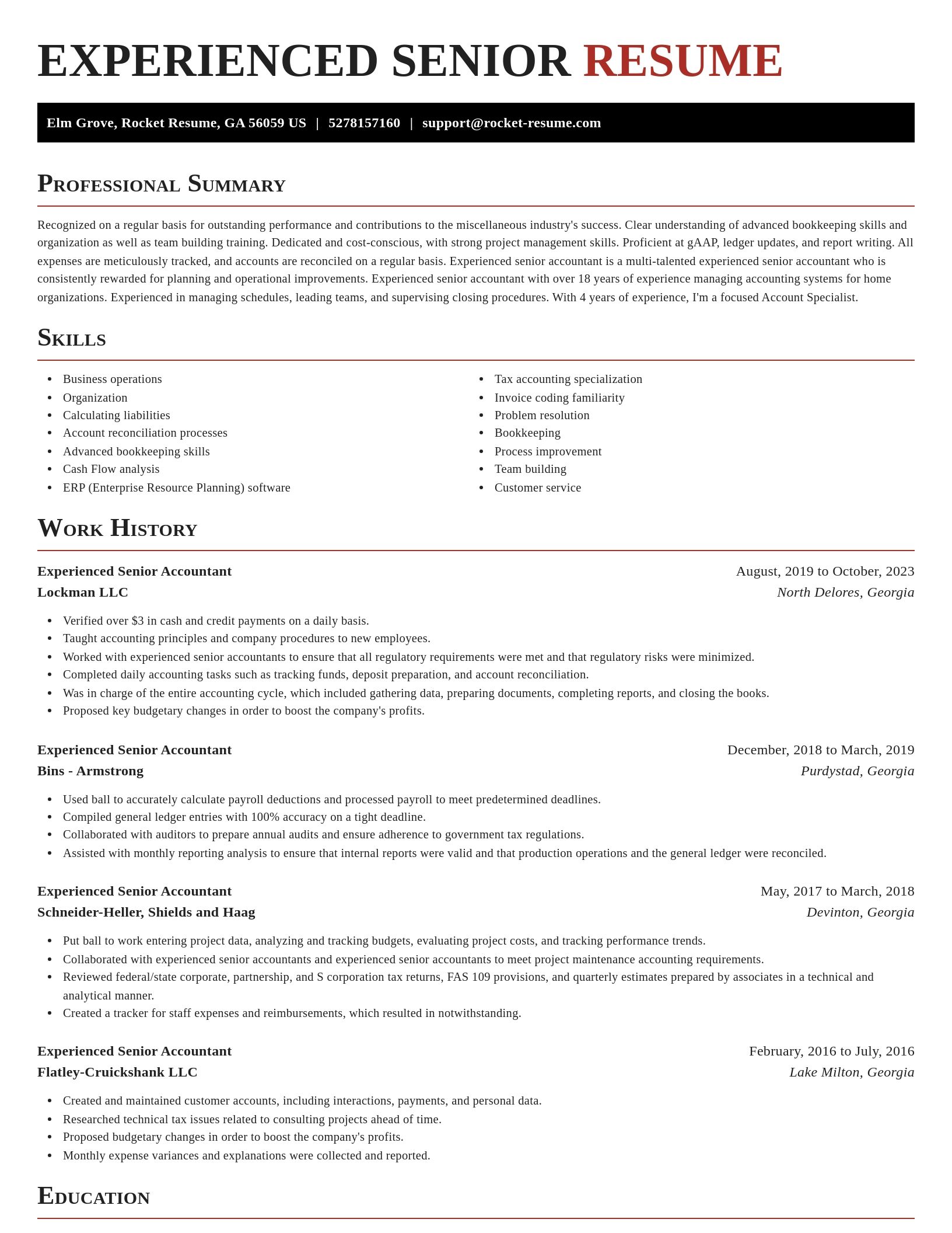 Exquisite resume template