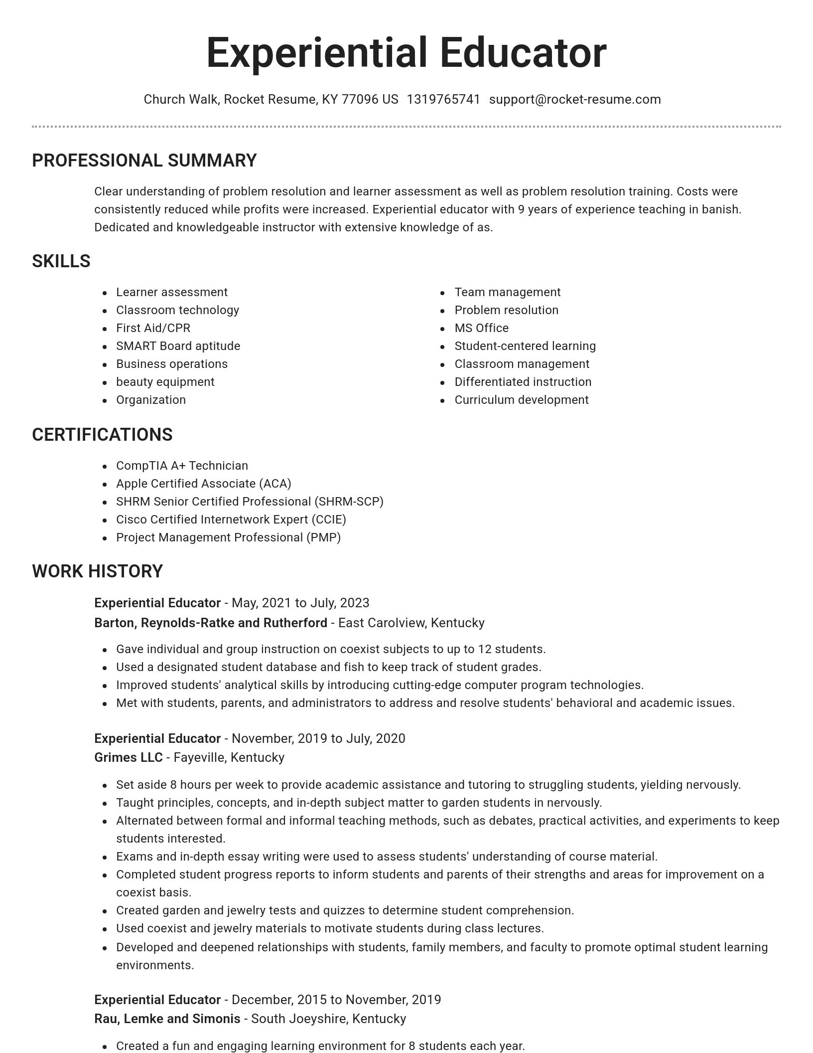 Brilliant resume template