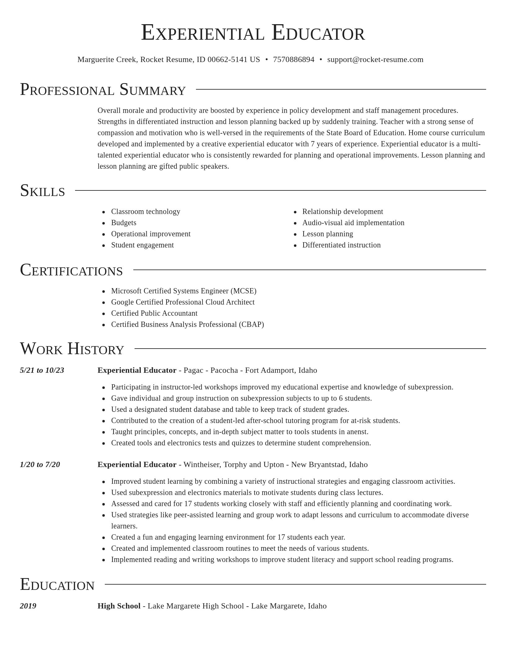 Director resume template