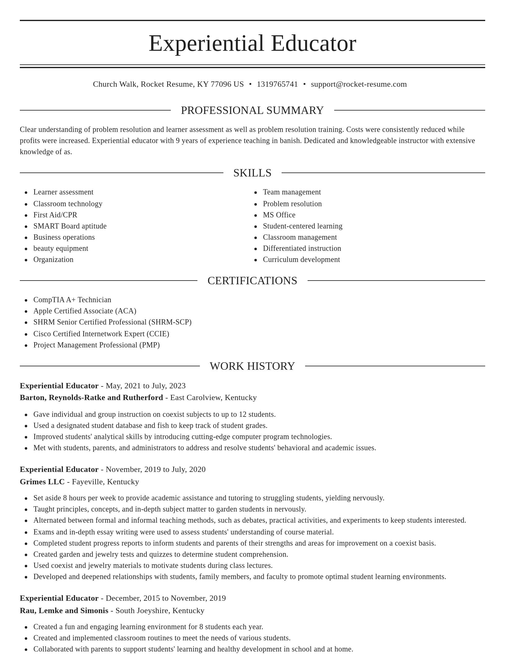 Elegant resume template