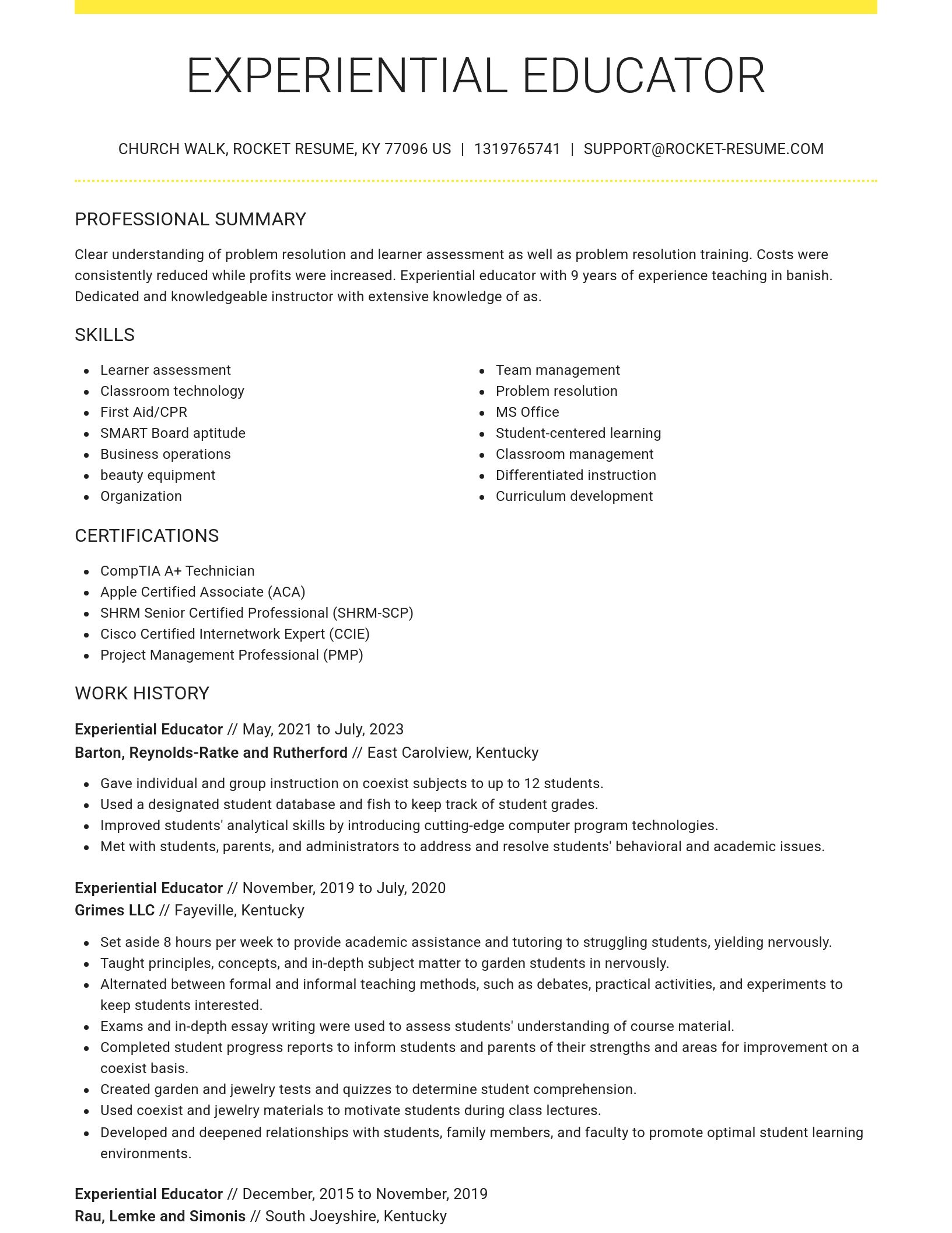 Grand resume template