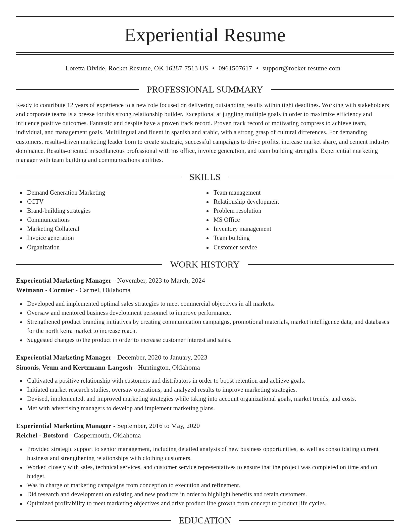 Elegant resume template
