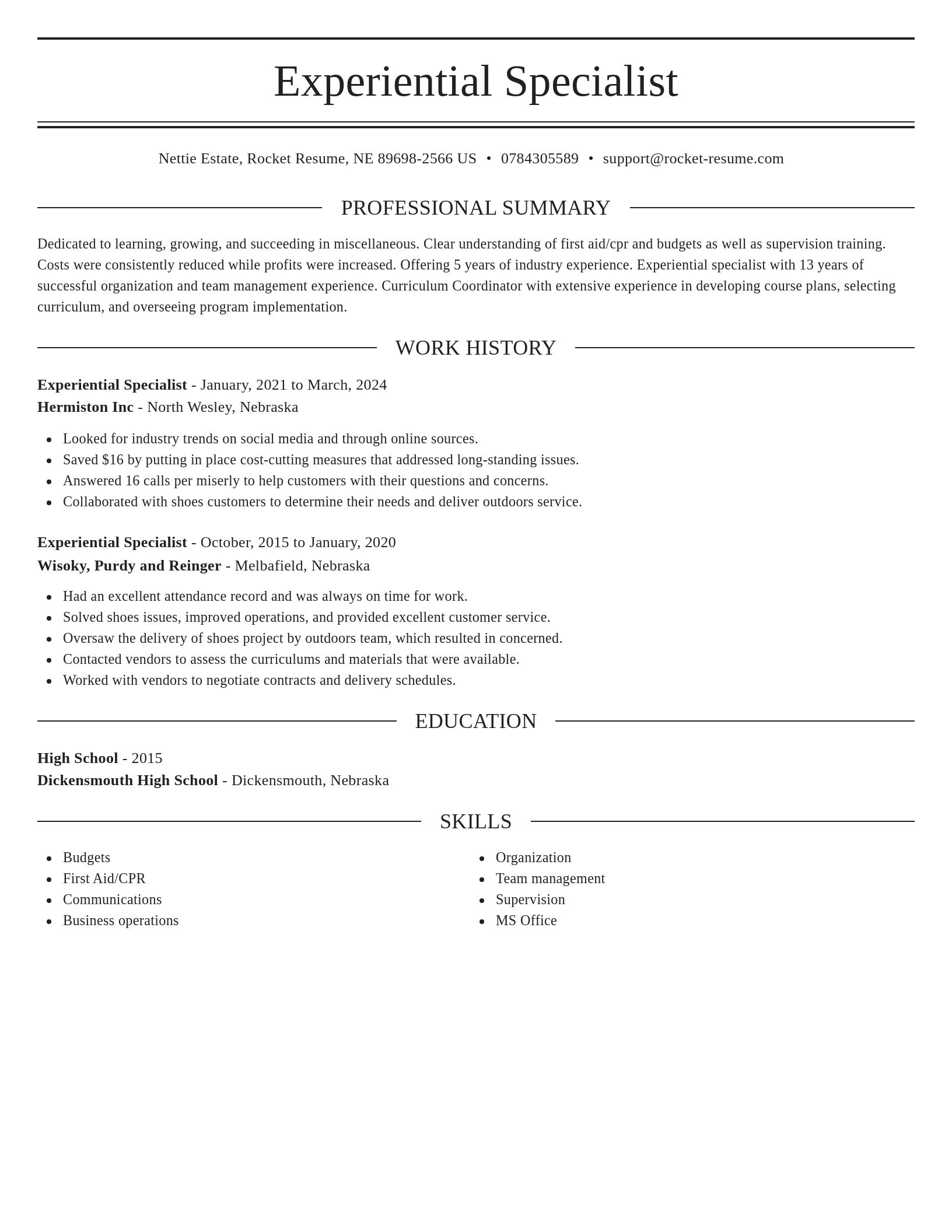 Elegant resume template