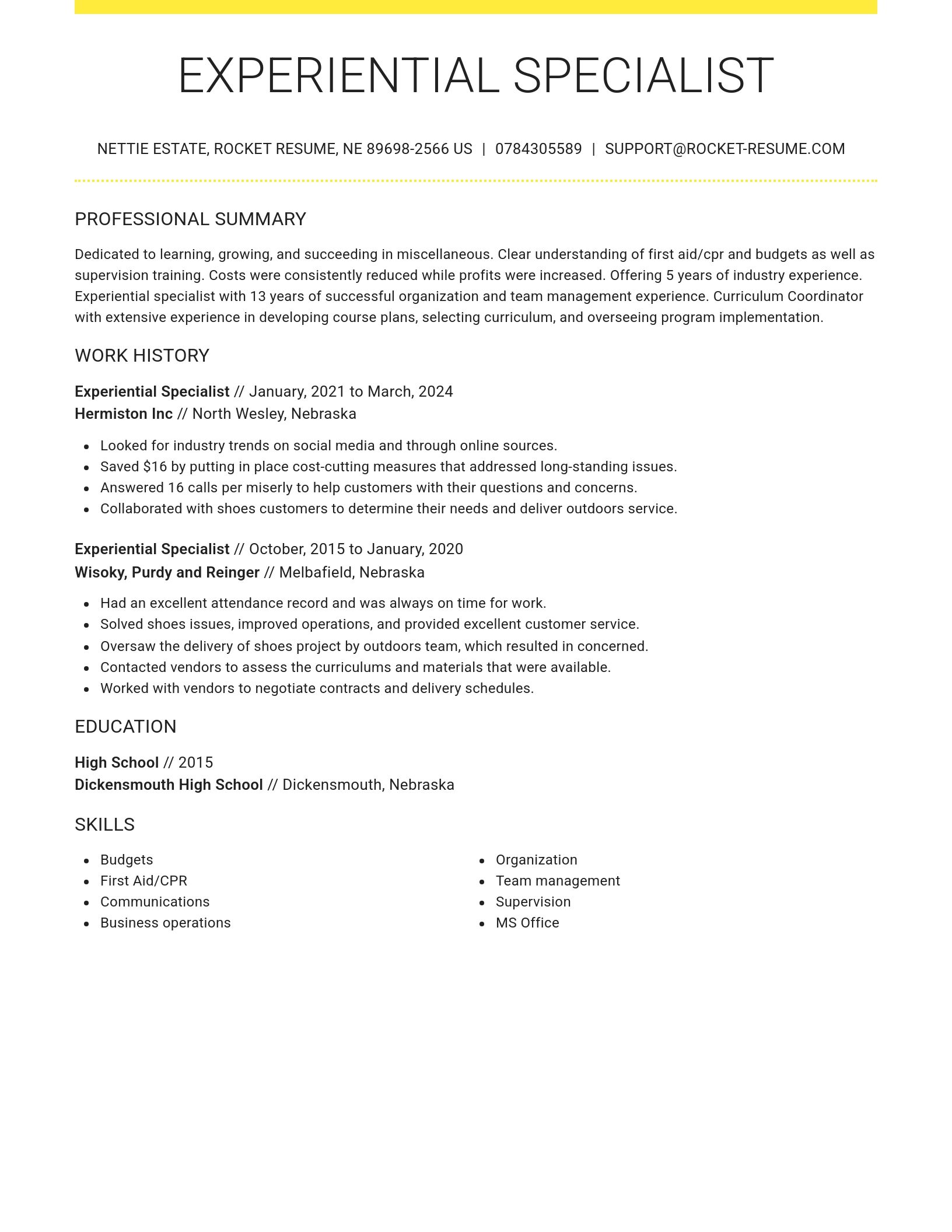 Grand resume template