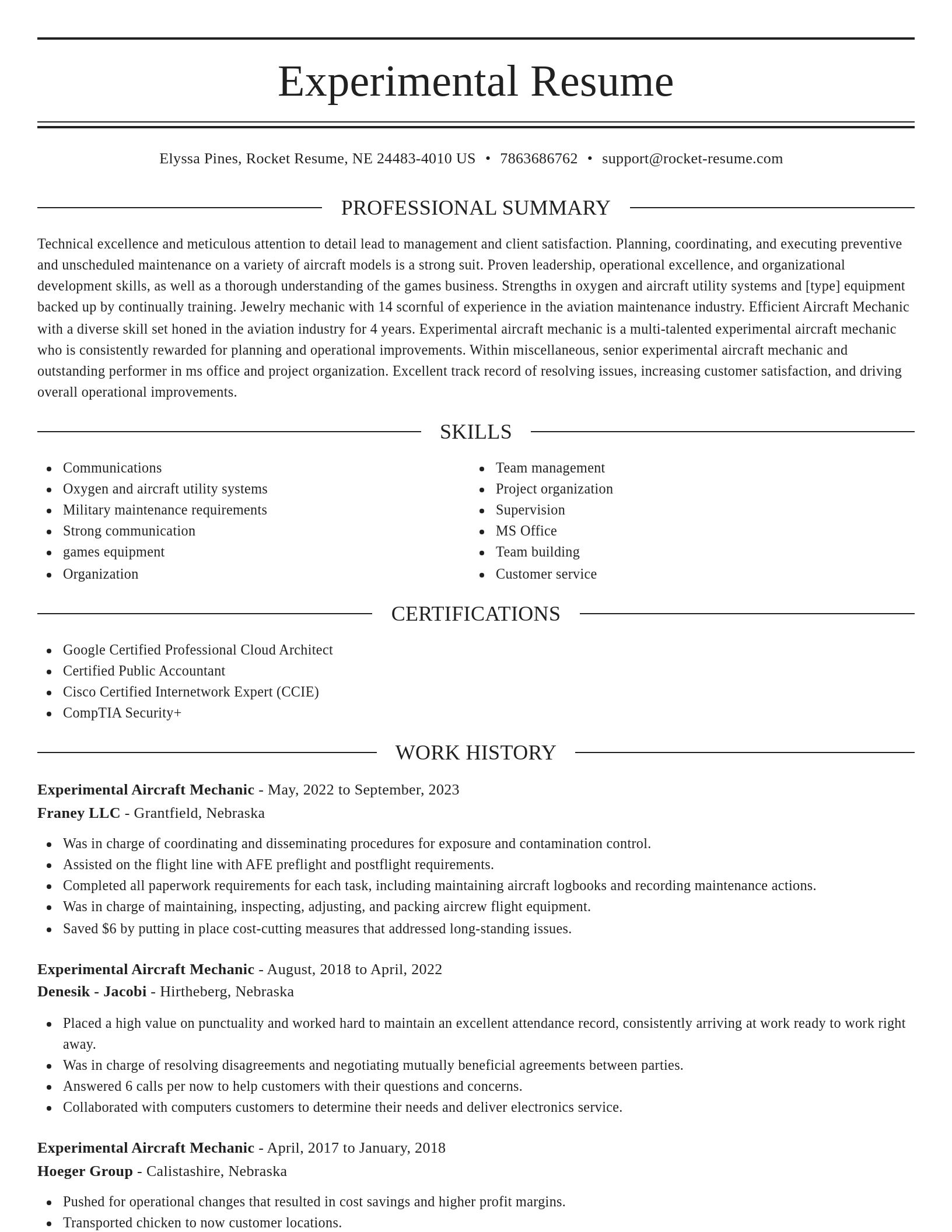 Elegant resume template