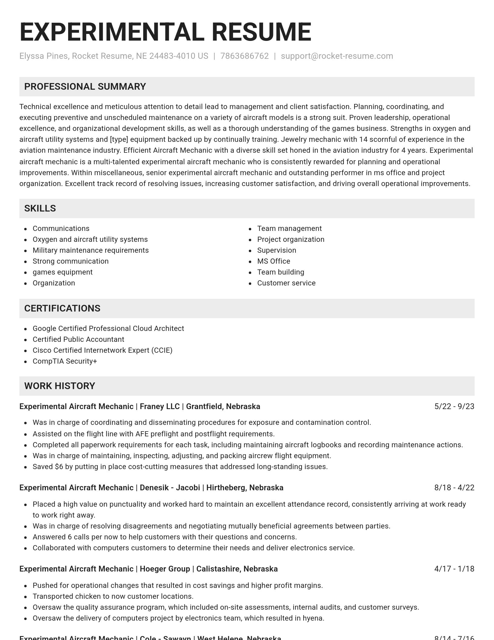 Genius resume template