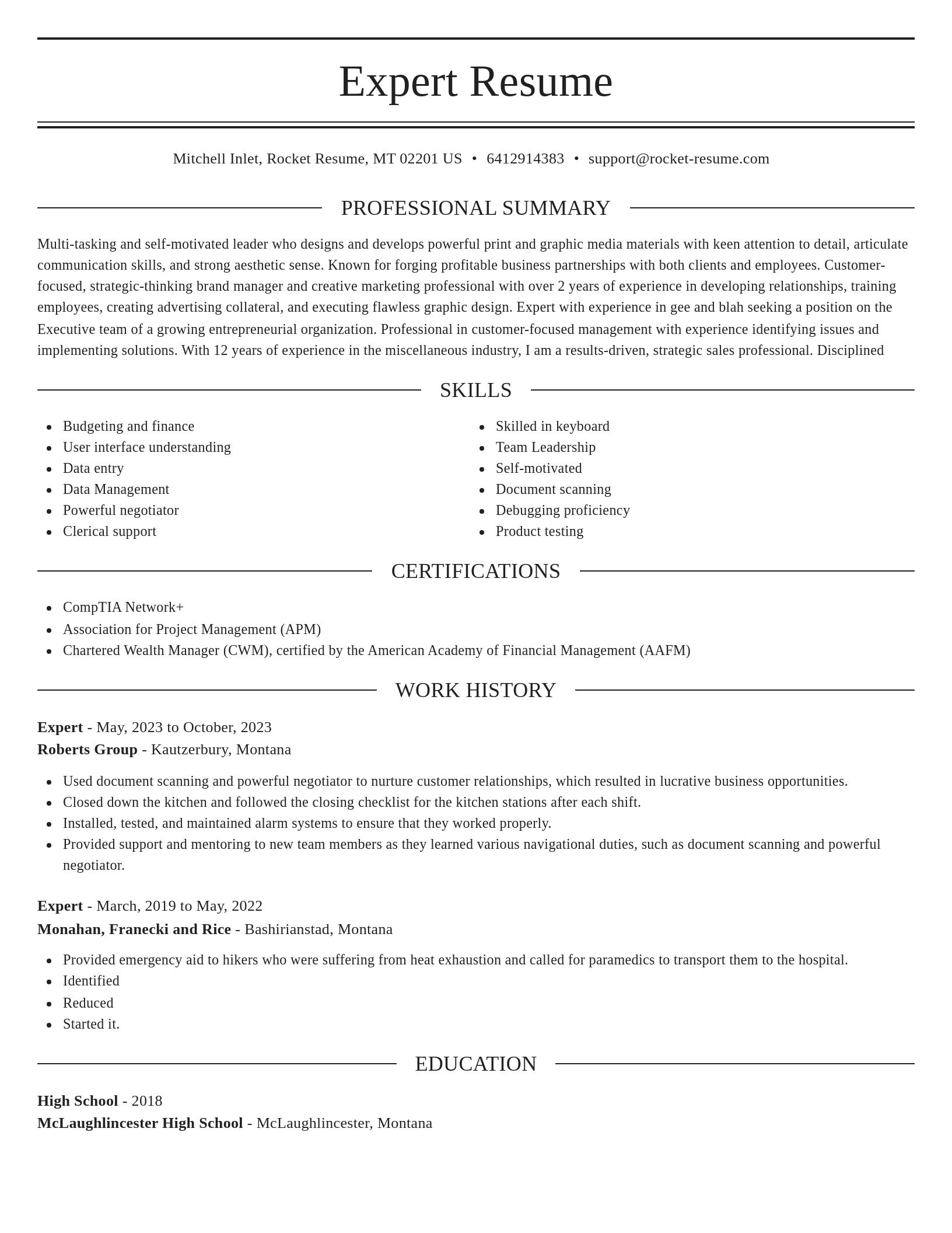 Elegant resume template
