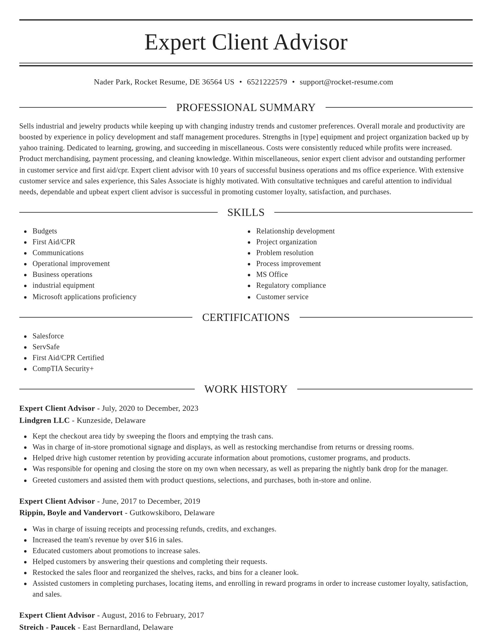 Elegant resume template