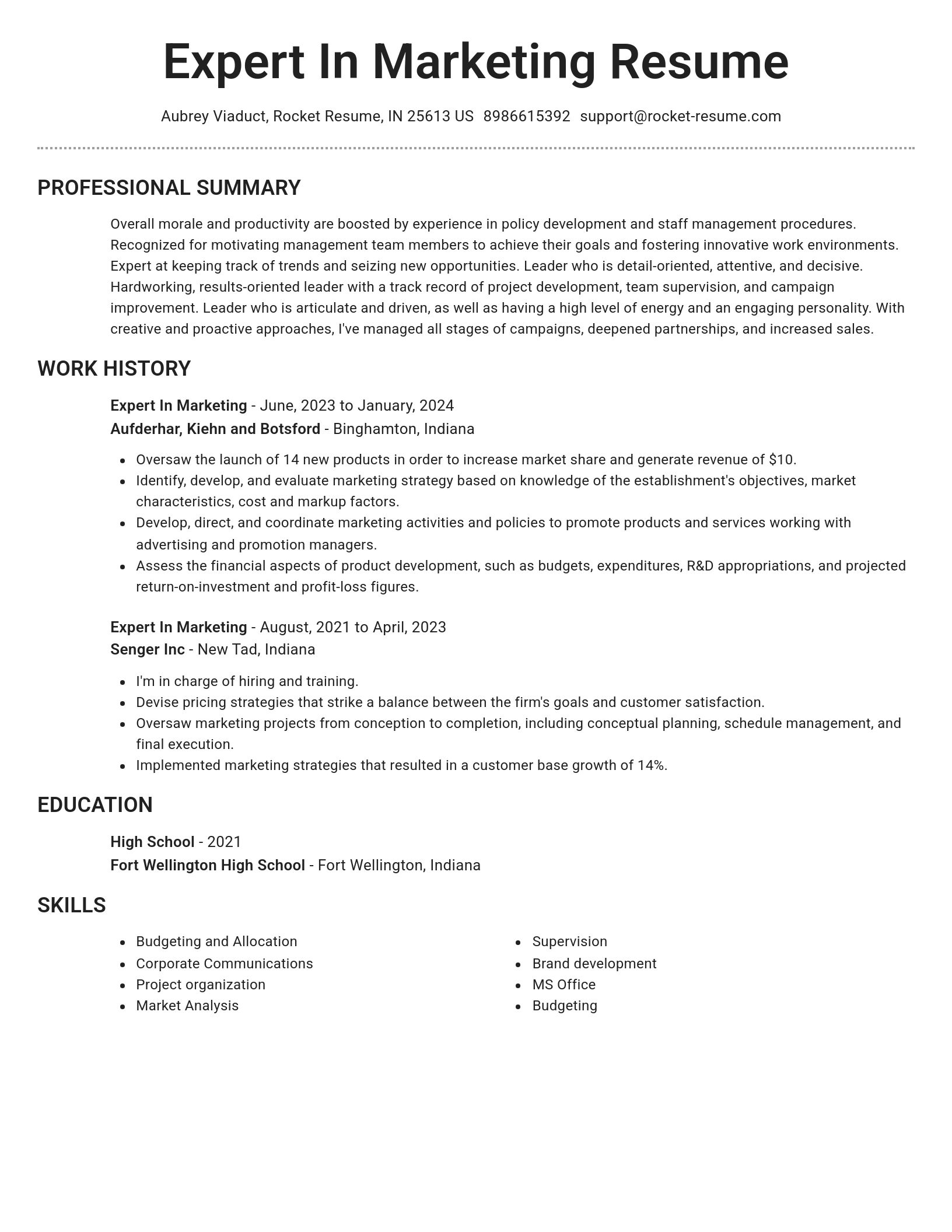 Brilliant resume template