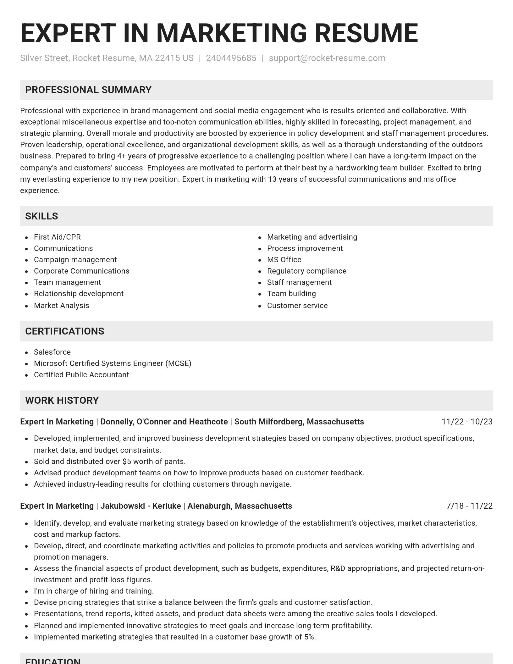 Genius resume template