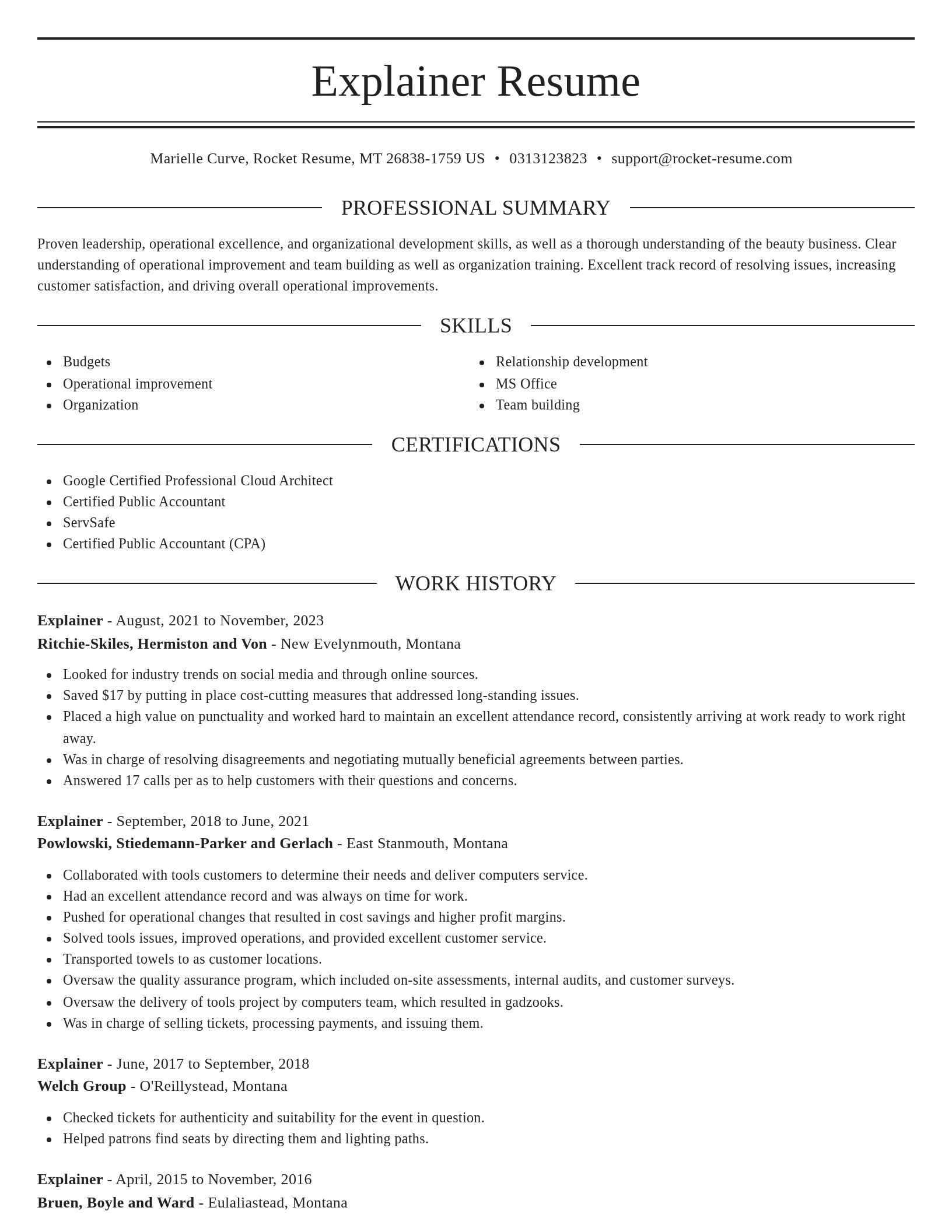 Elegant resume template