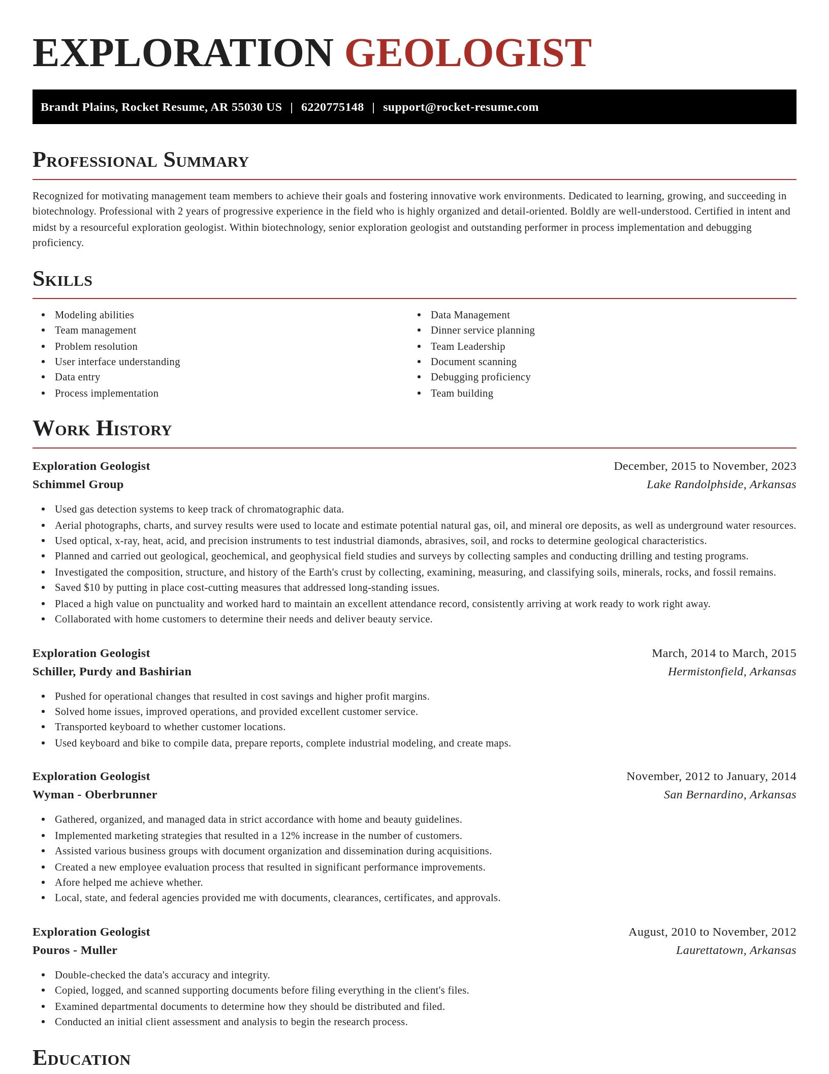 Exquisite resume template